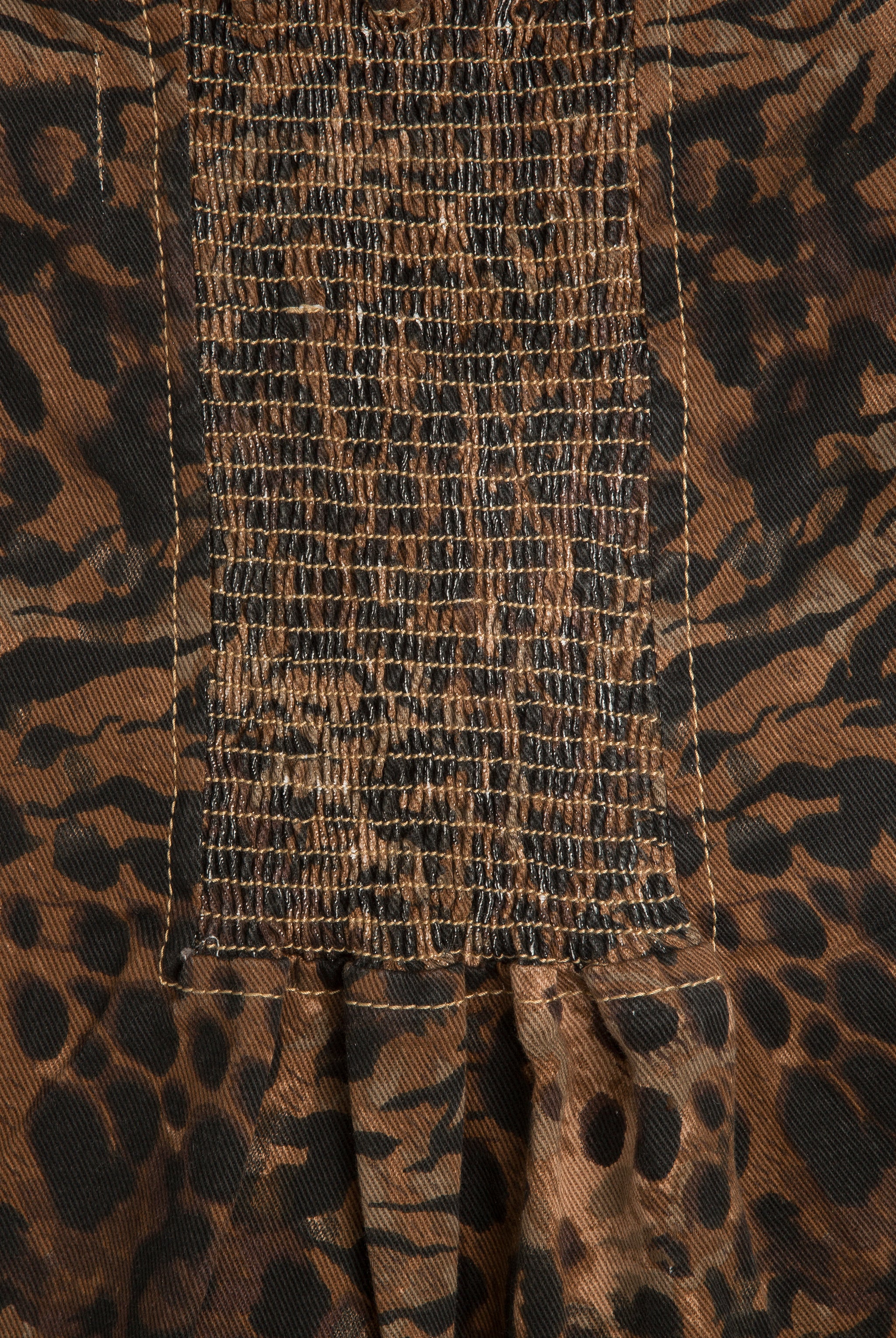 ANIMAL DENIM BANDEAU MINI DRESS - Image 9