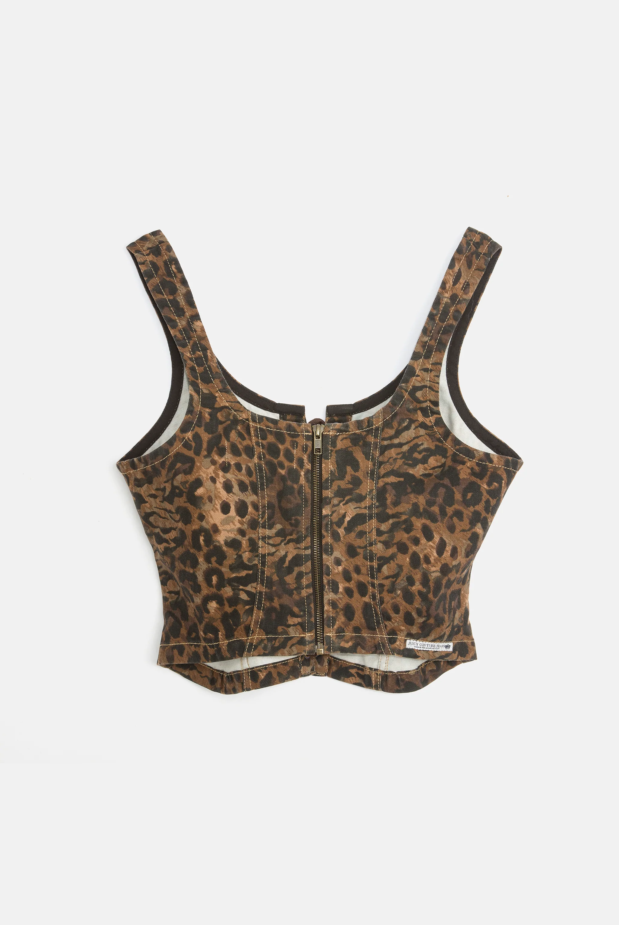 ANIMAL DENIM LACE UP CORSET - Image 7