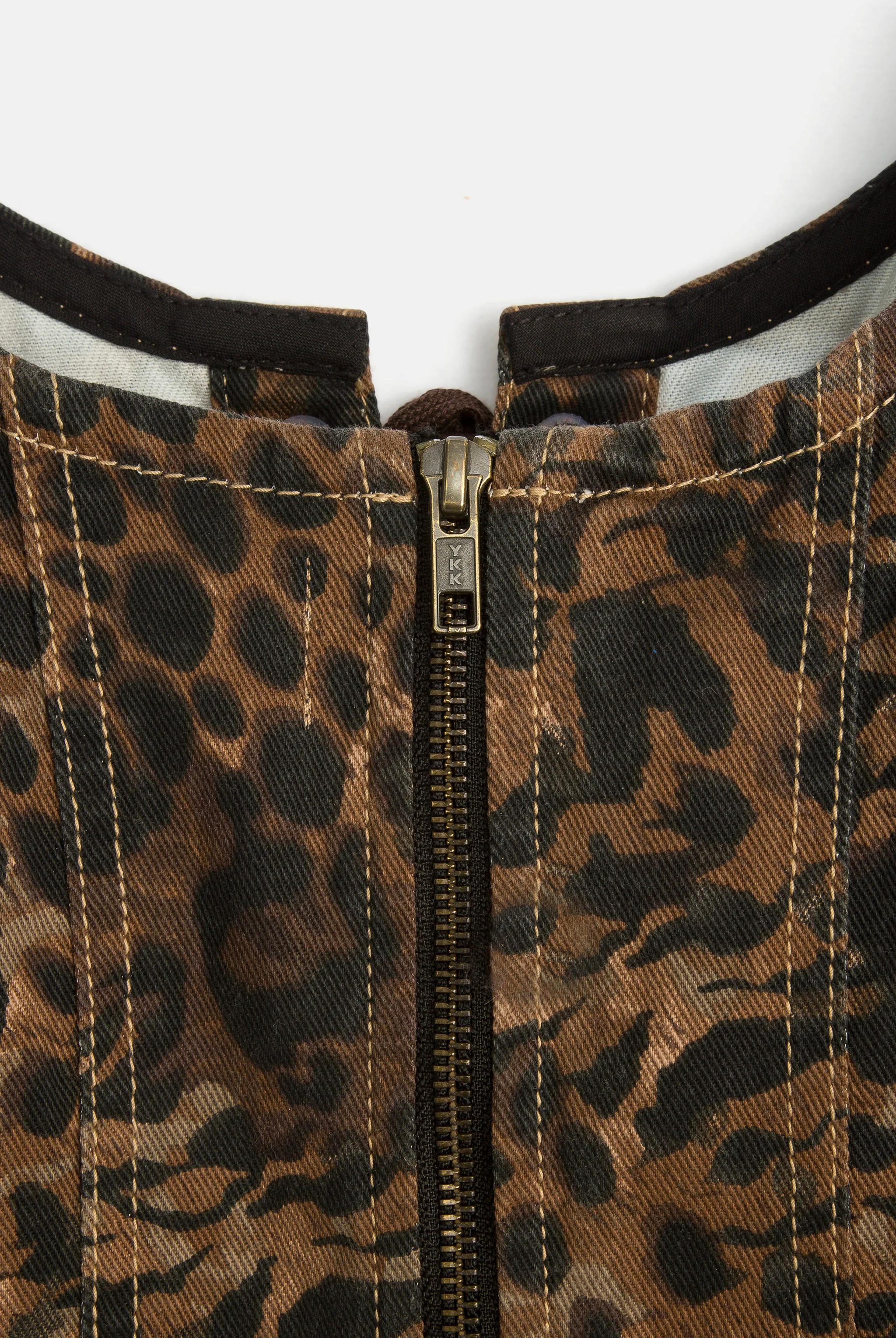 ANIMAL DENIM LACE UP CORSET - Image 8