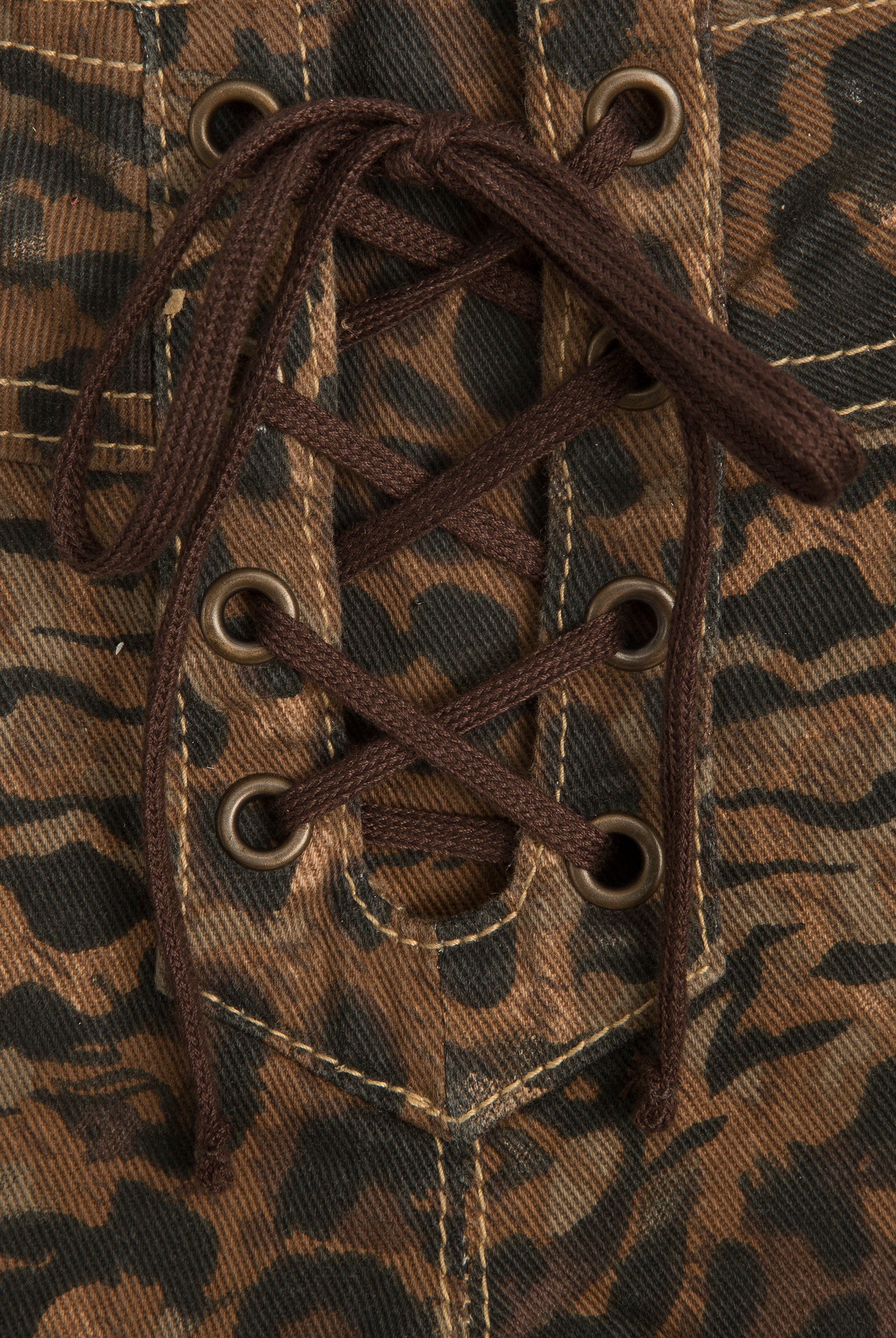 ANIMAL DENIM LACE UP SHORTS - Image 11