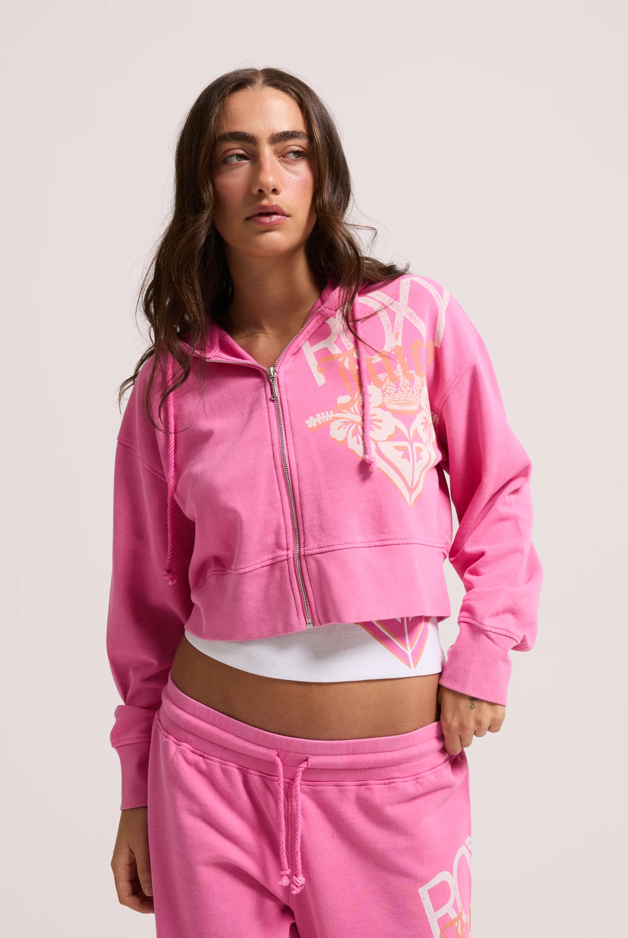AZALEA PINK ROXY x JUICY COUTURE BOXY HOODIE