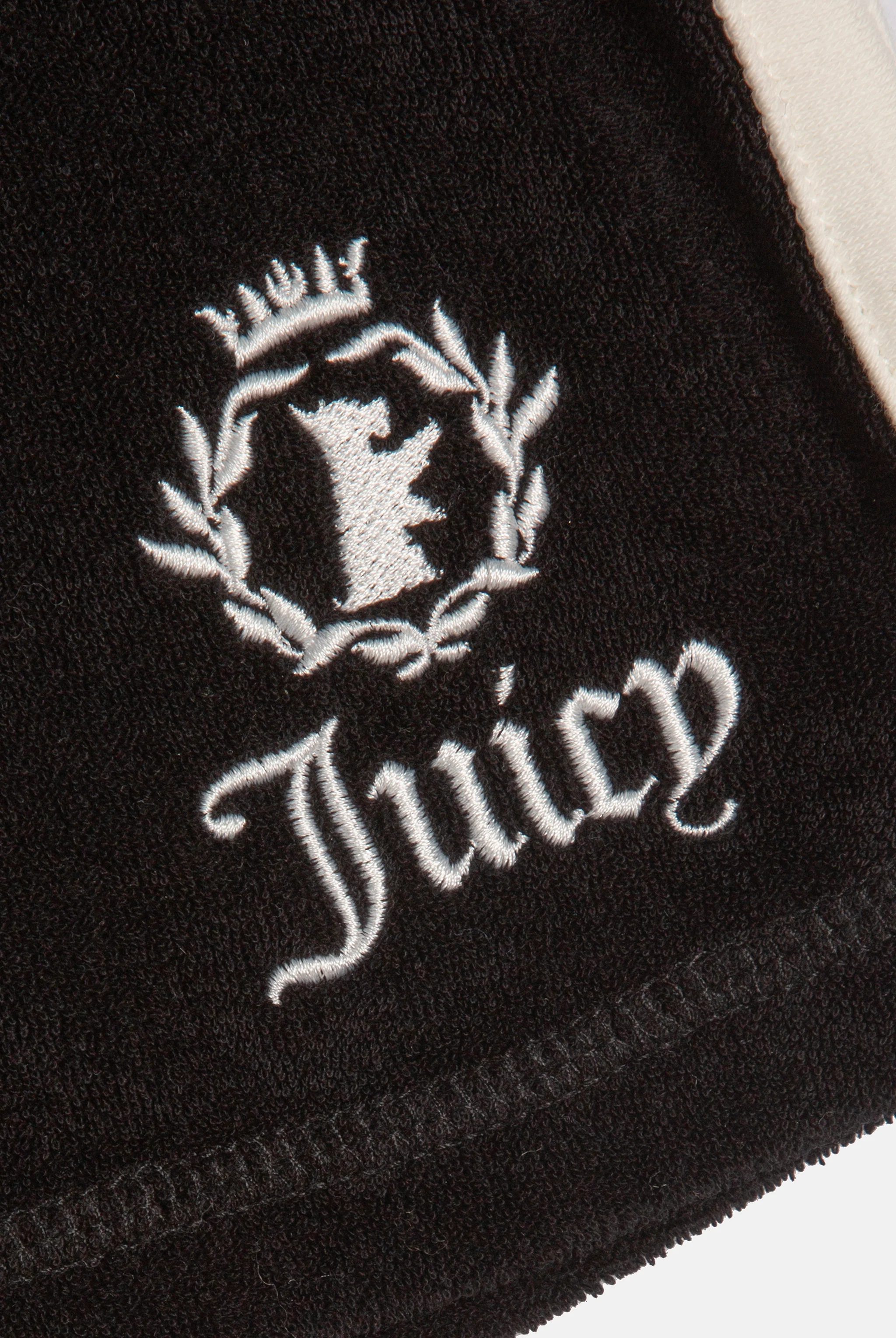 BLACK APPLIQUE TERRY BOOTY SHORTS - Image 12