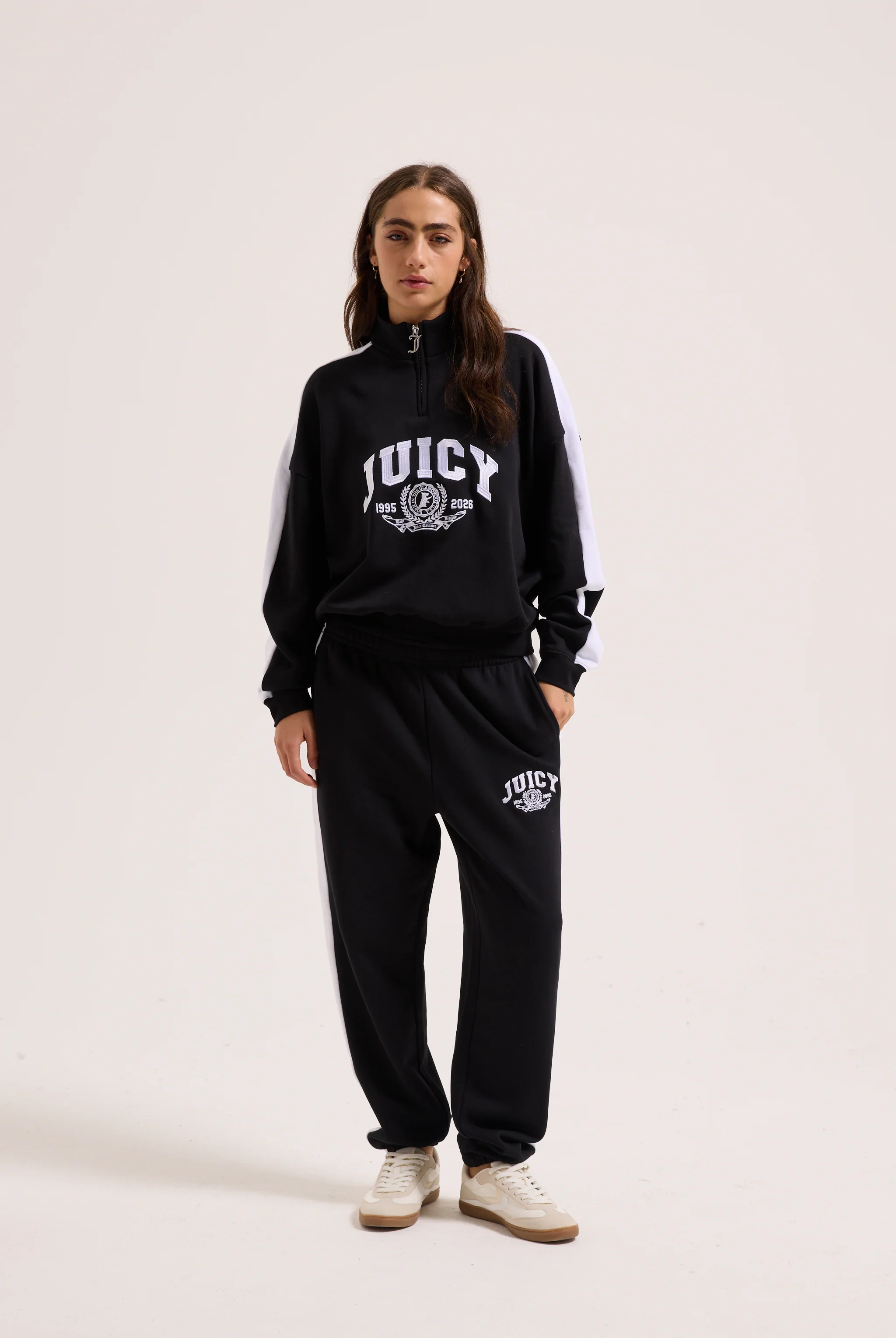 BLACK COLLEGE CREST TRACK TOP - Image 2