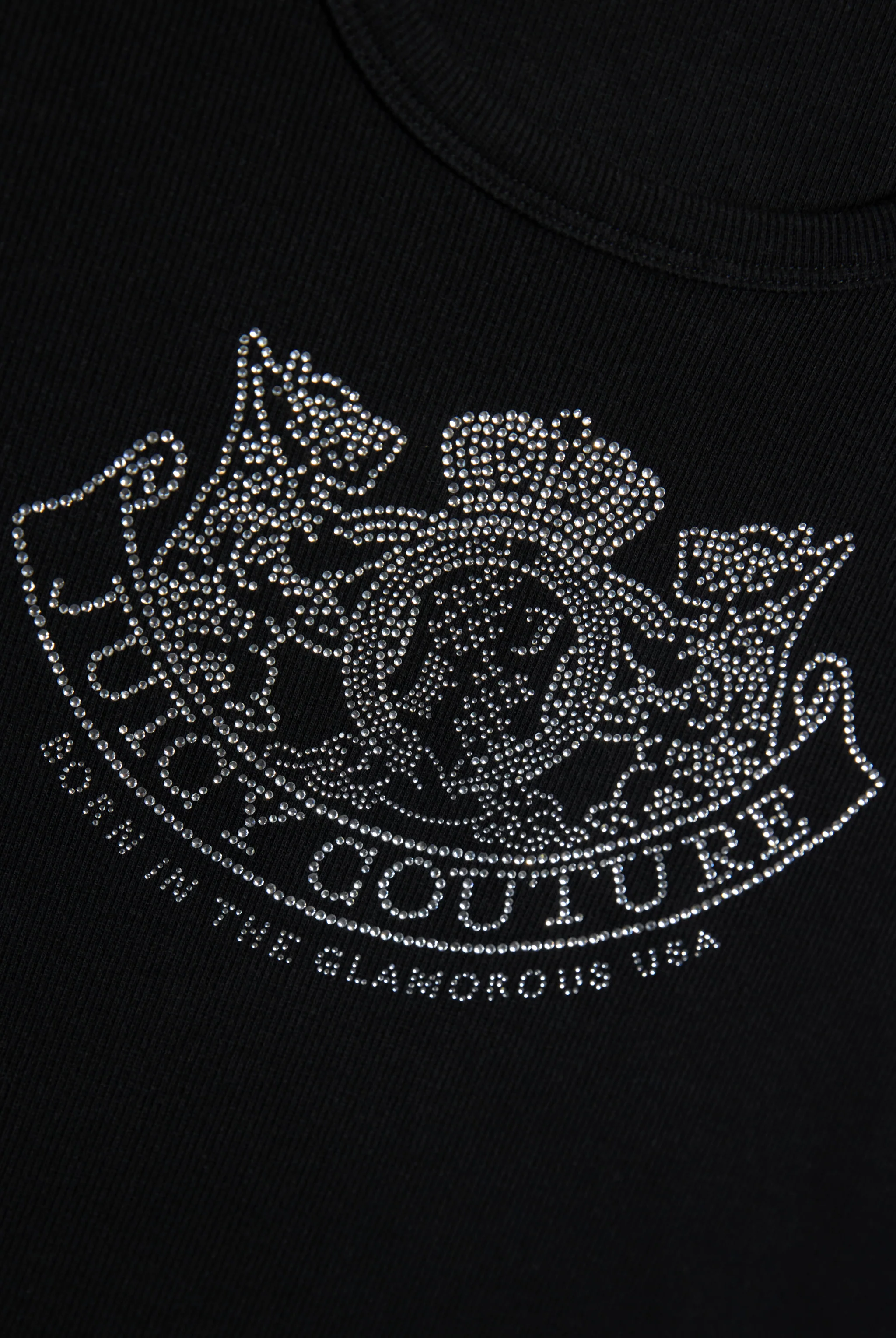 BLACK DIAMANTÉ DOG CREST VEST - Image 5