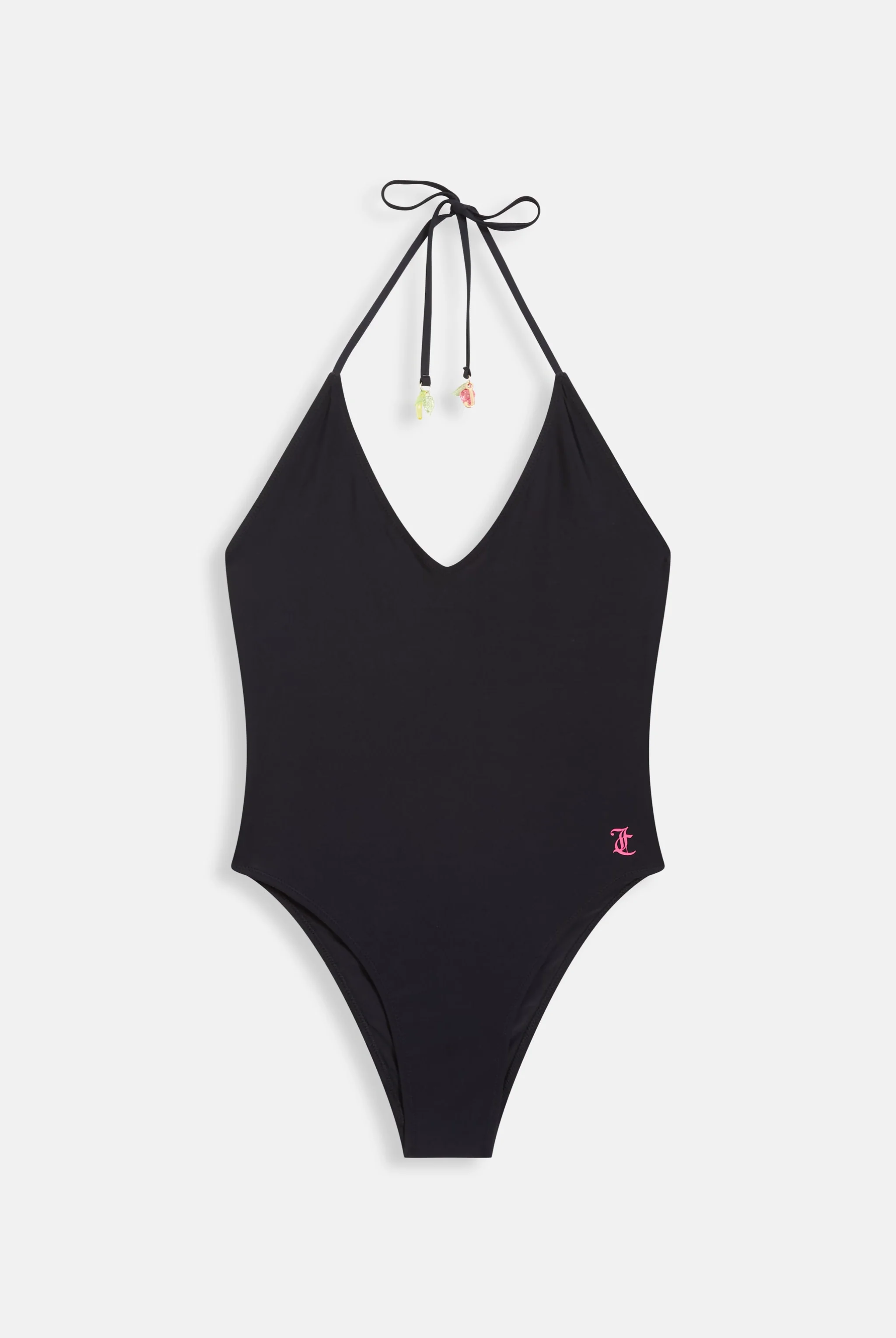 BLACK HALTER TIE SWIMSUIT - Image 5