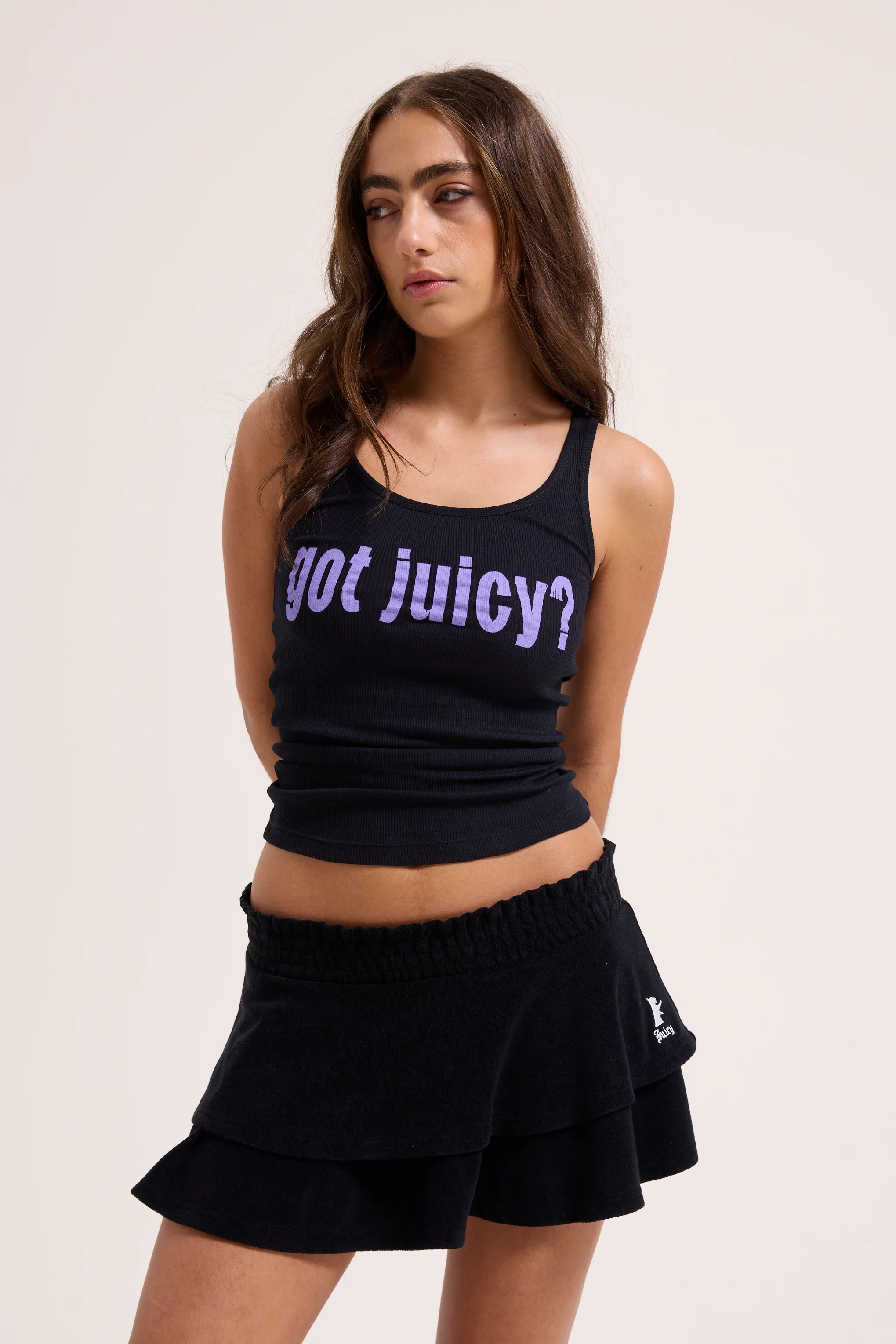 BLACK HERITAGE SMOCKED TIER SKIRT - Image 3
