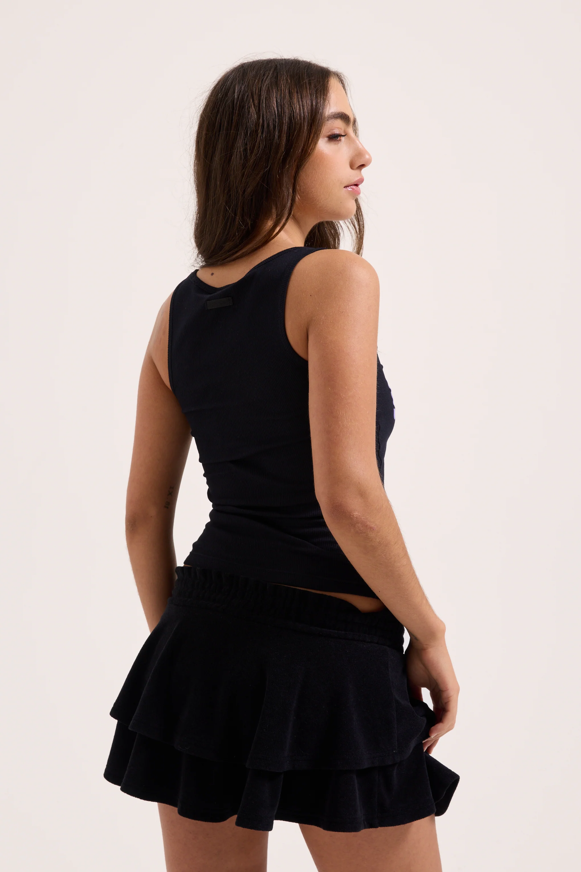 BLACK HERITAGE SMOCKED TIER SKIRT - Image 7