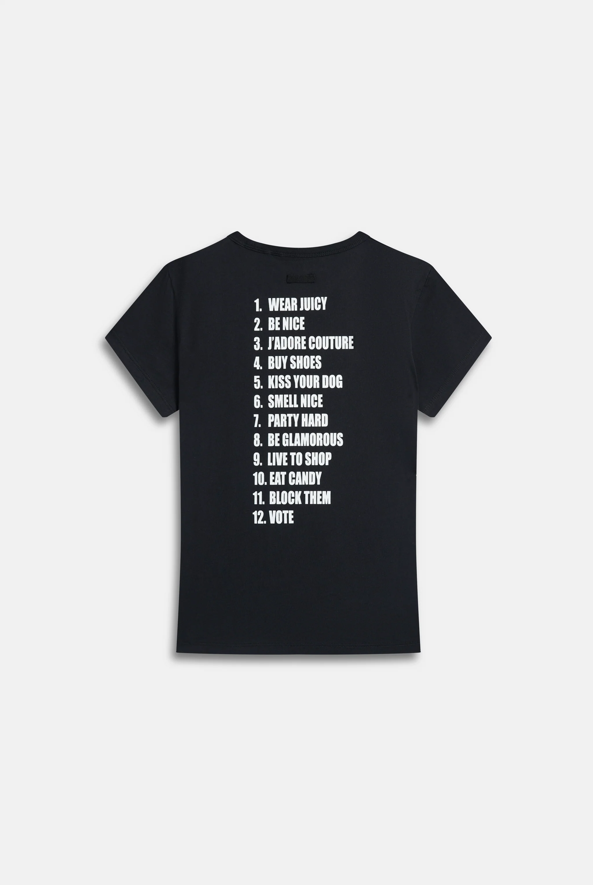 BLACK HOW TO BE A JUICY GIRL T-SHIRT - Image 5
