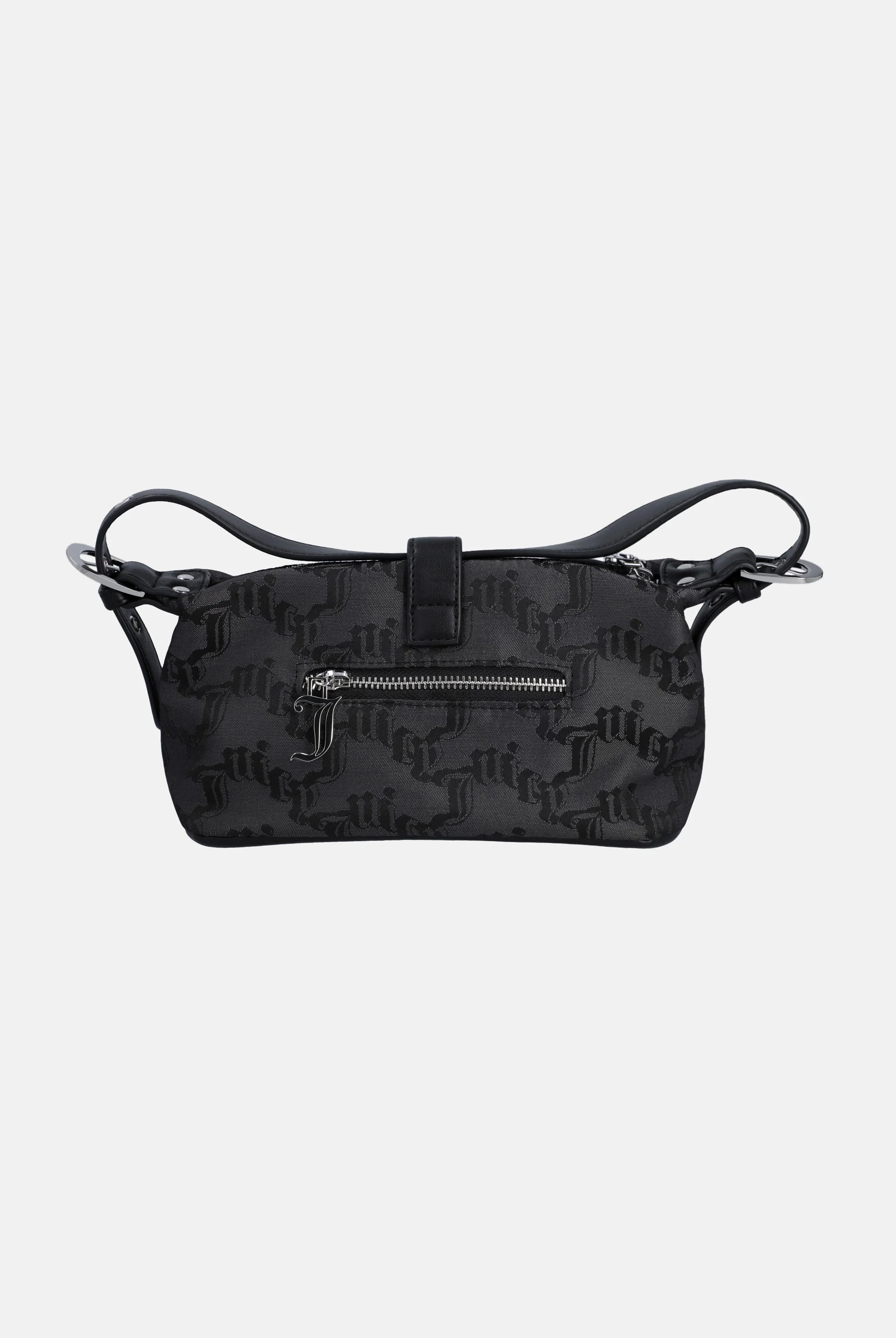 BLACK JACQUARD SOFT BUCKLE BAG - Image 3