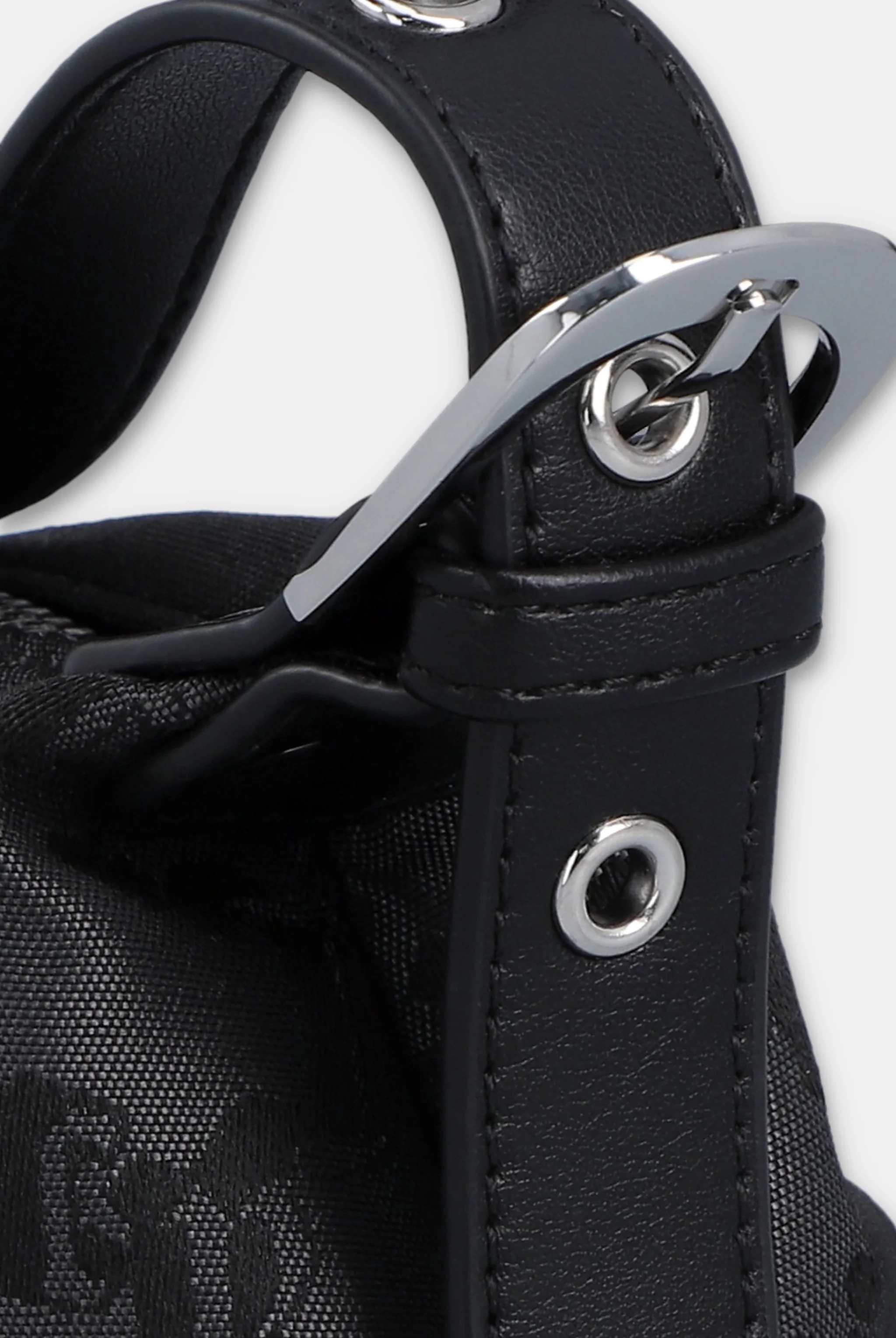 BLACK JACQUARD SOFT BUCKLE BAG - Image 4