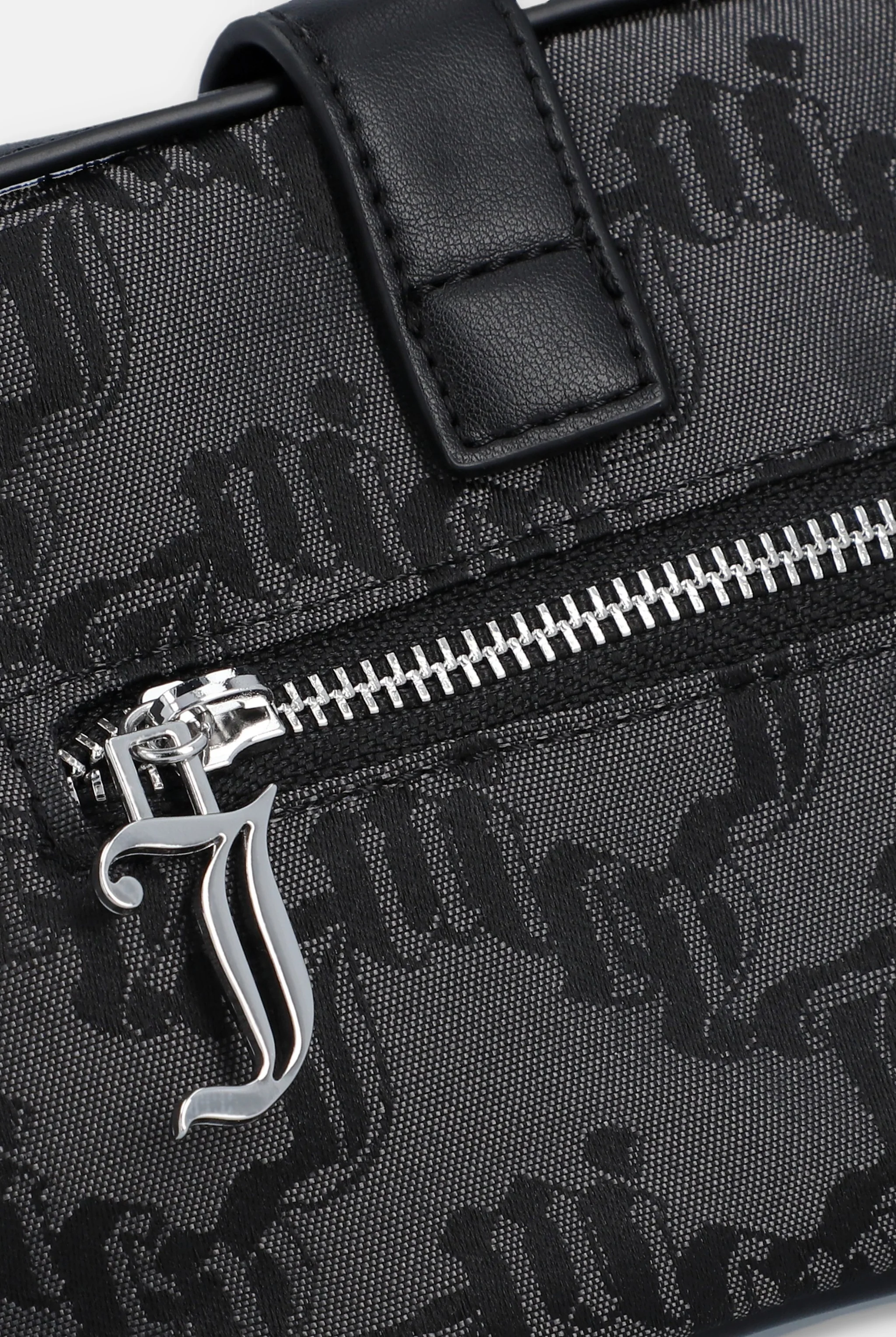 BLACK JACQUARD SOFT BUCKLE BAG - Image 6