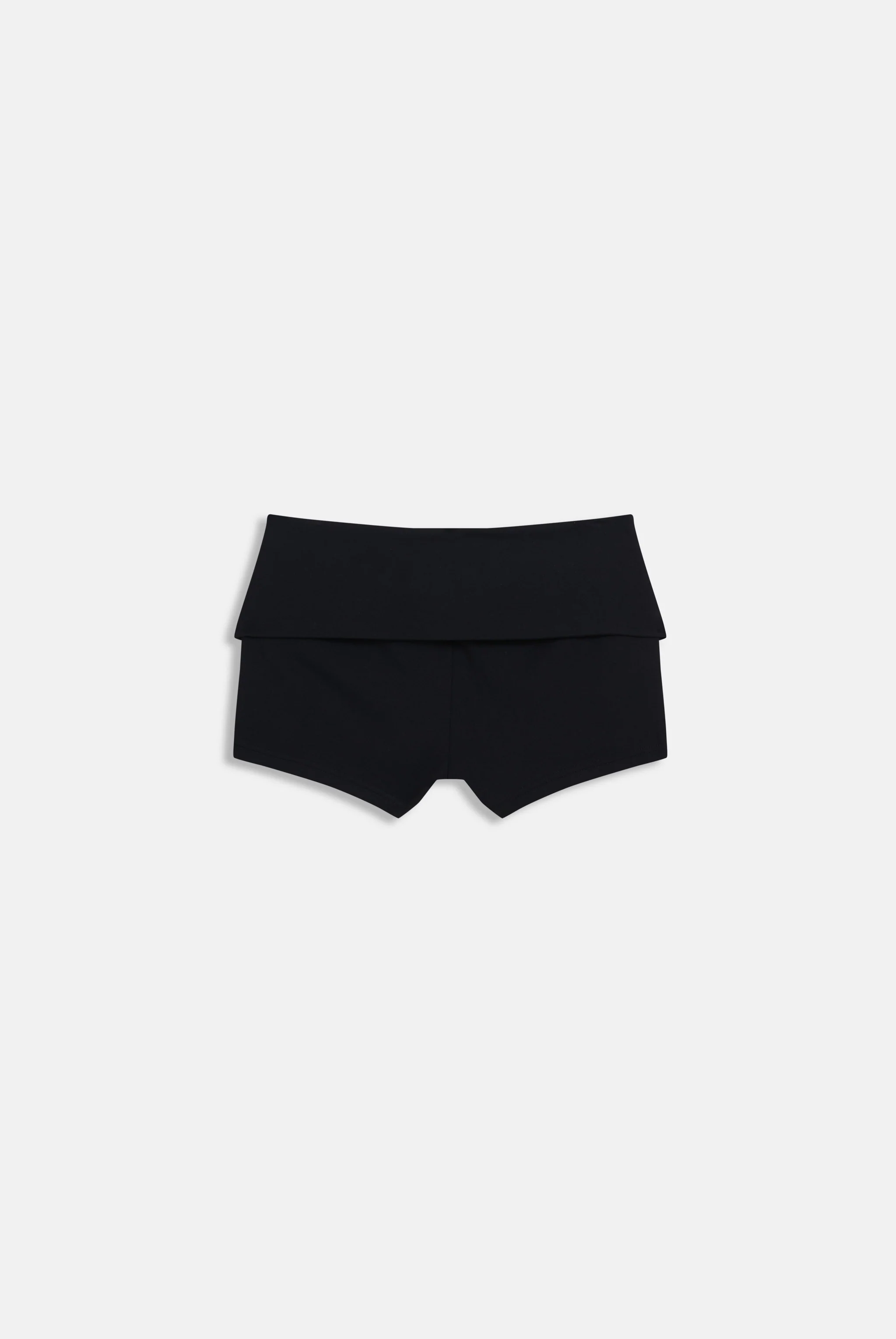 BLACK LUXURY JERSEY ROLL DOWN DIAMANTÉ SHORTS - Image 10