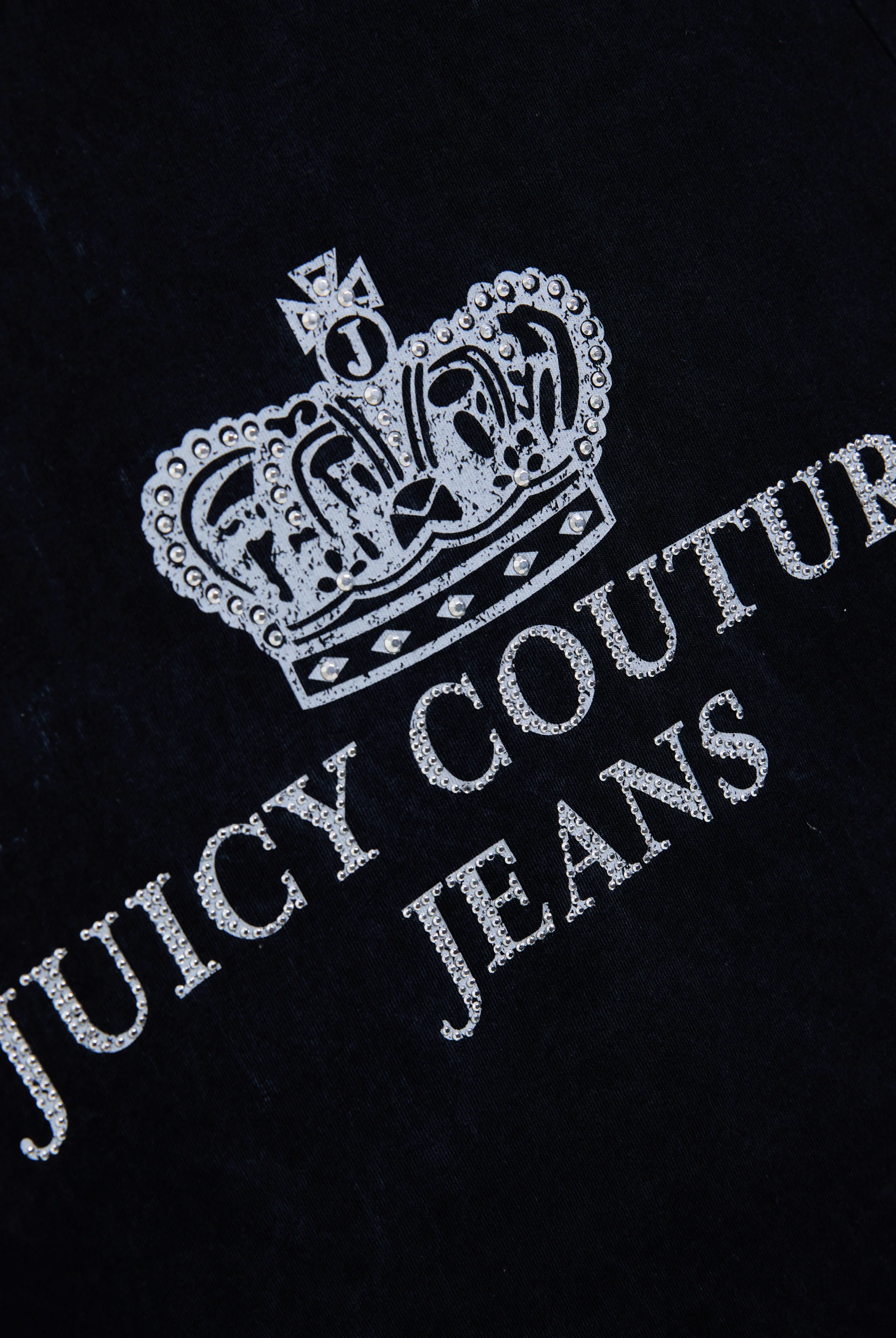 BLACK WASHED JUICY COUTURE JEANS LONGLINE TEE - Image 4