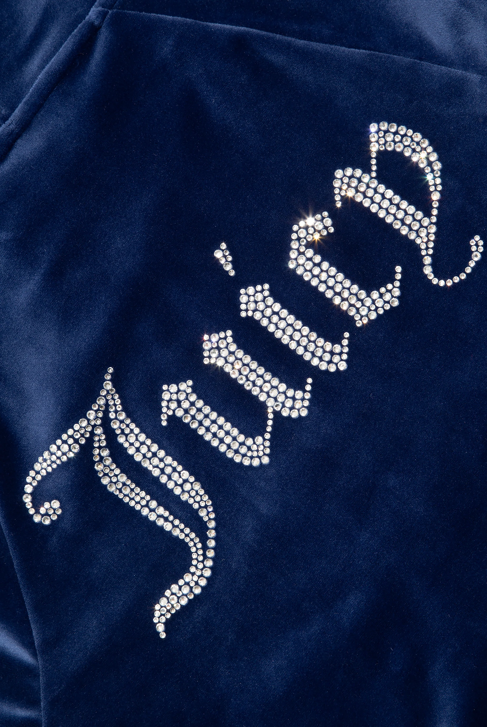 BLUE DEPTHS DIAMANTÉ VELOUR ZIP-THROUGH HOODIE - Image 7