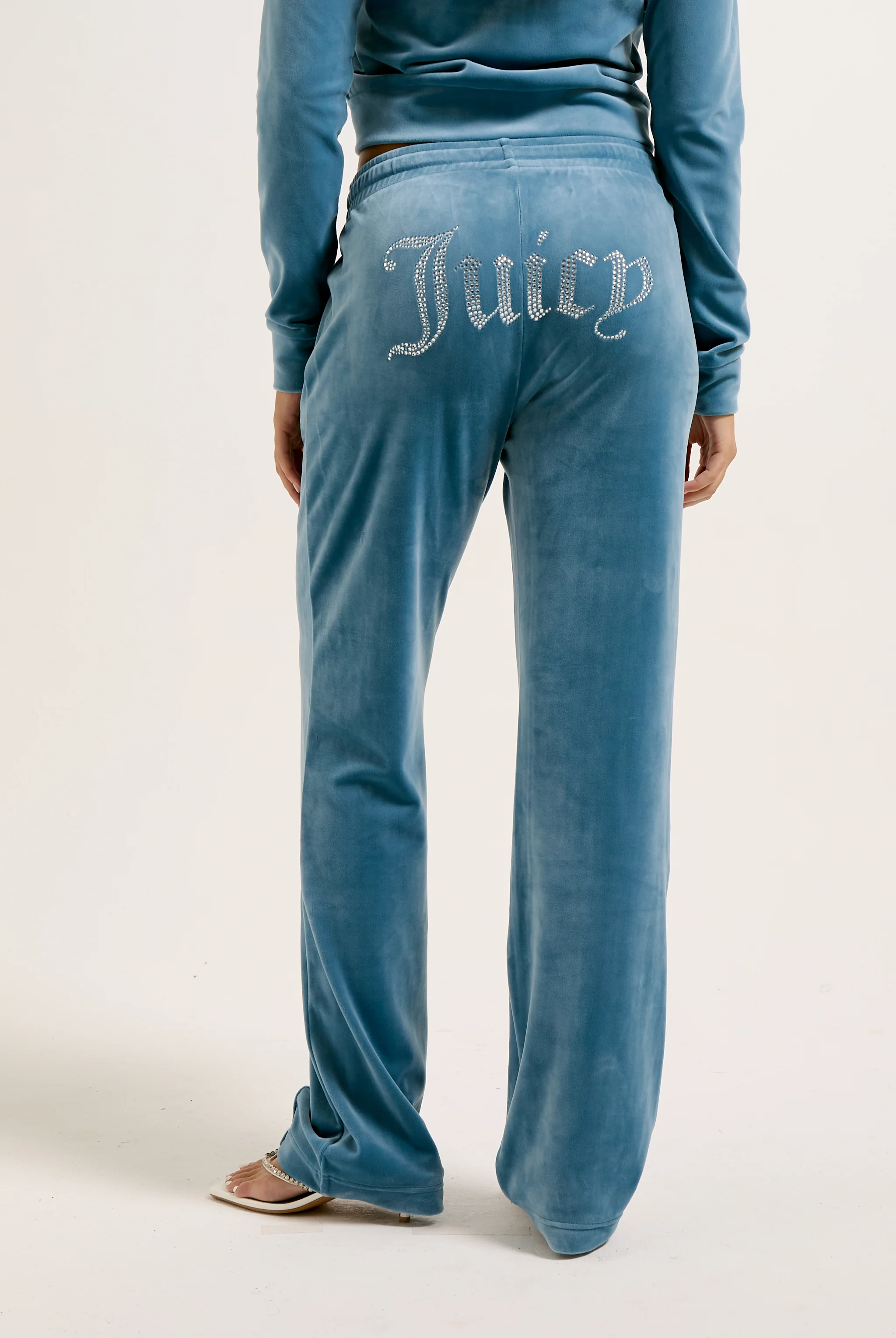 BLUESTONE VELOUR DIAMANTÉ TRACKSUIT BOTTOM - Image 8