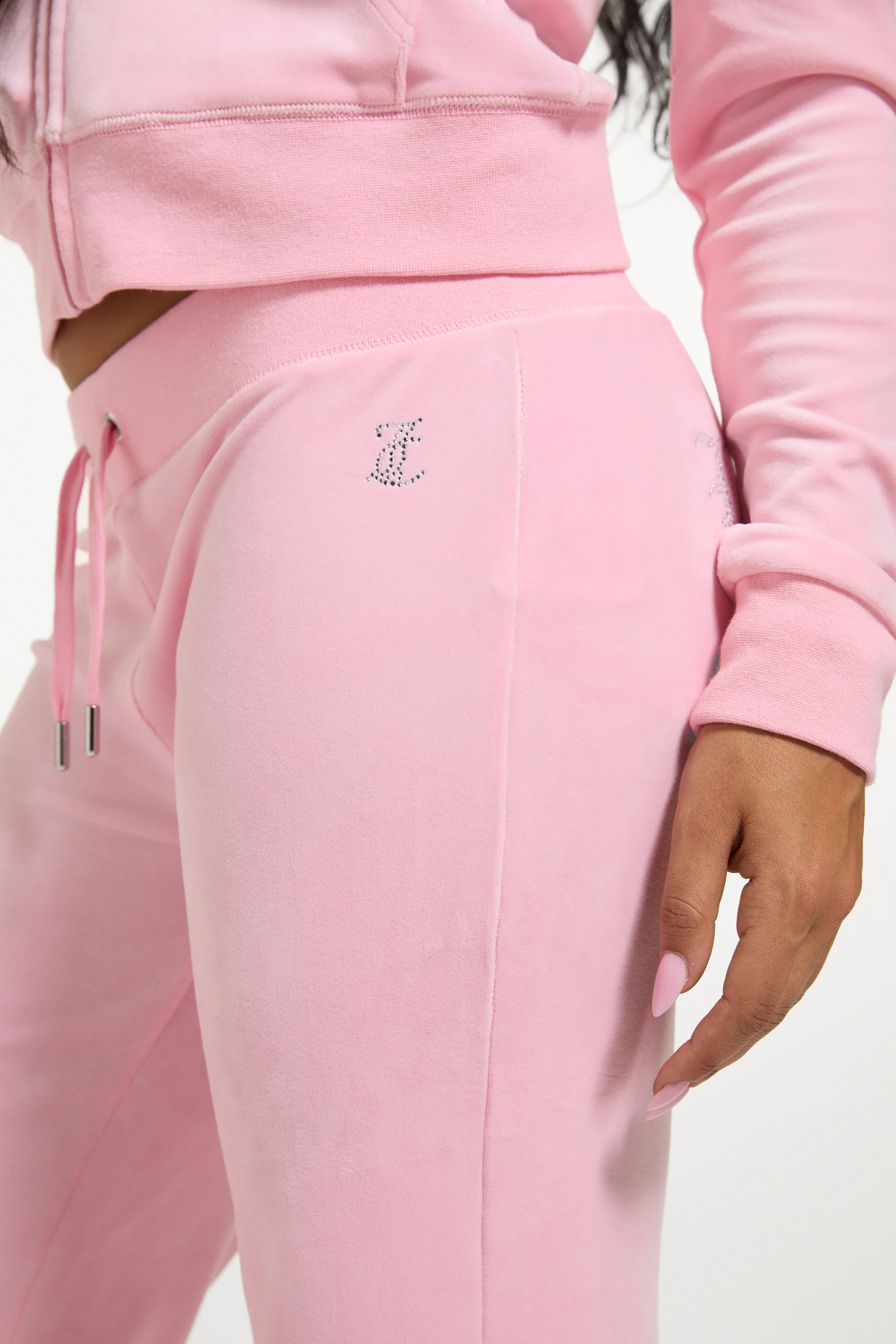 JUICY PINK BRIDESMAID CLASSIC VELOUR LOW RISE TRACK PANTS - Image 7