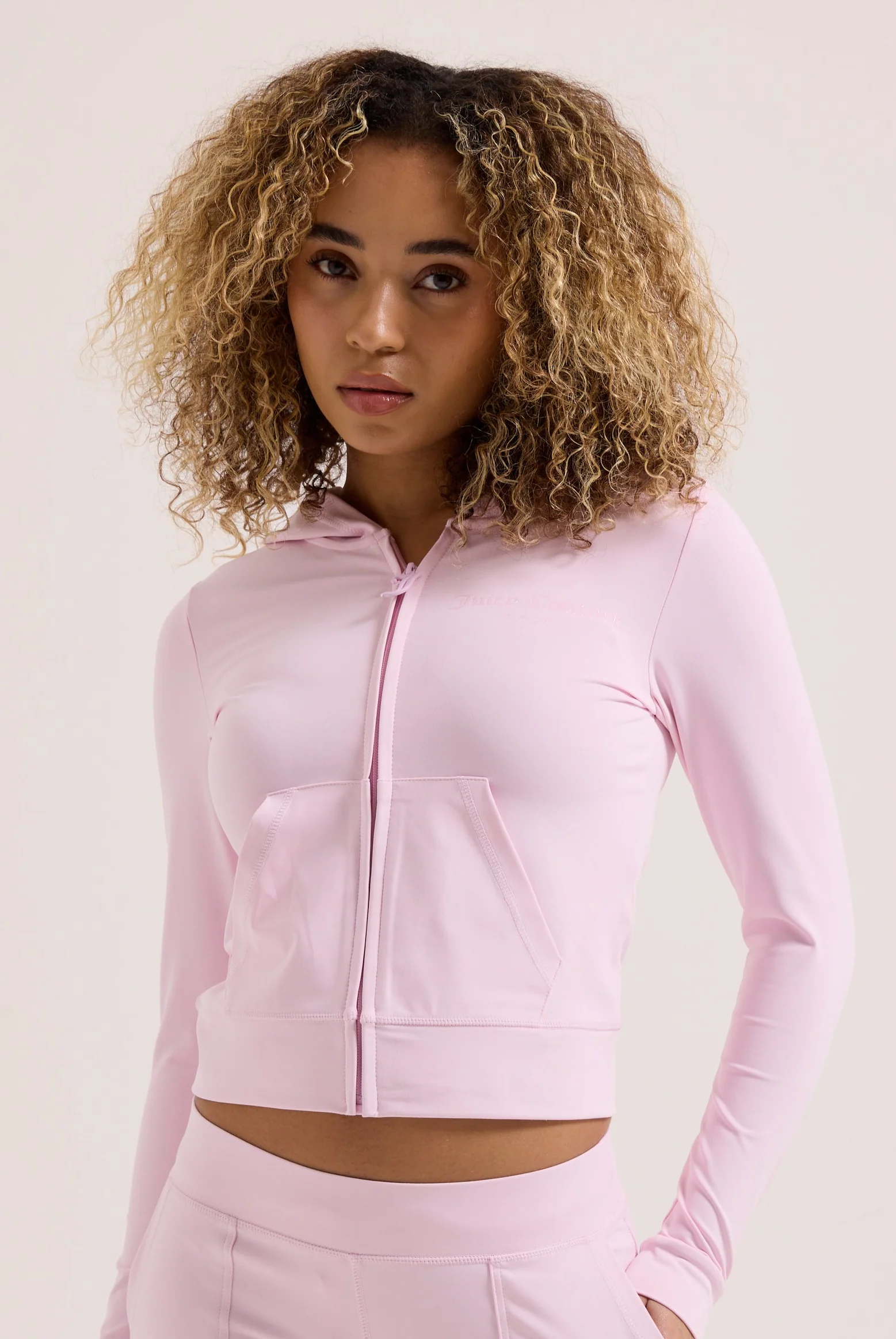 CHERRY BLOSSOM PEACHED ACTIVE FITTED HOODIE - Image 3