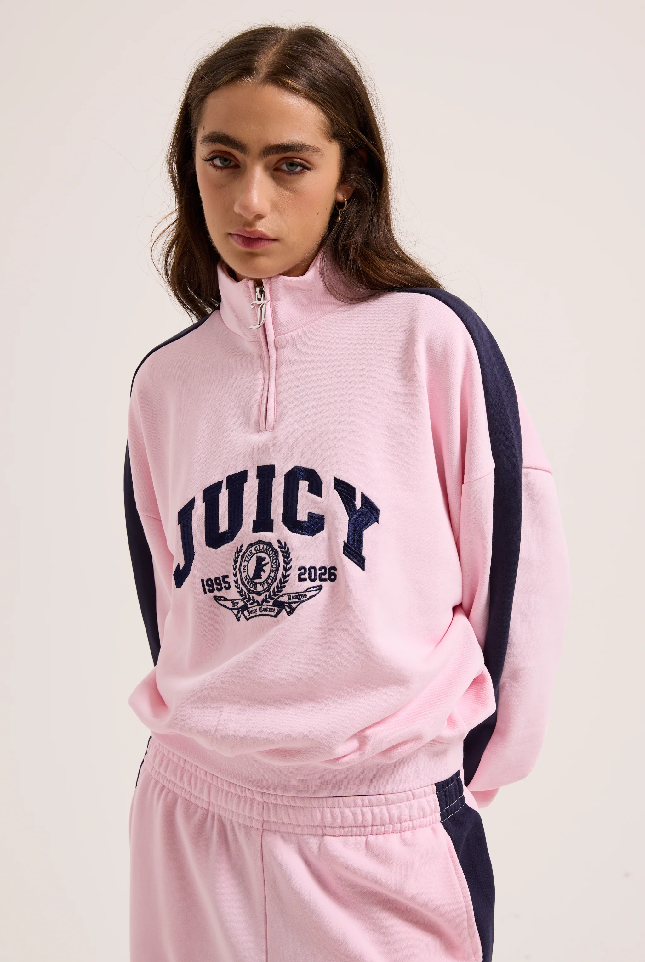 CHERRY BLOSSOM COLLEGE CREST TRACK TOP