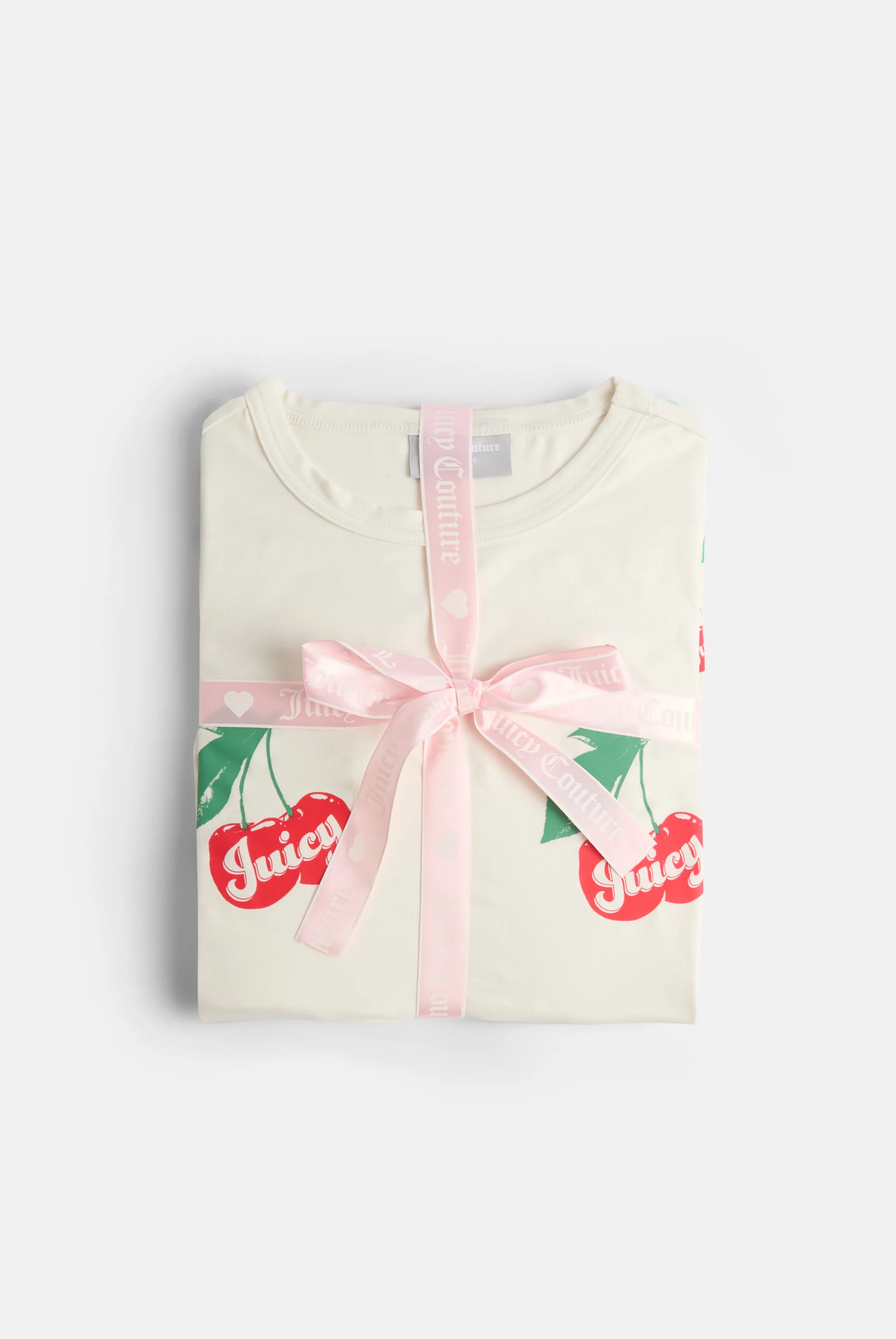 CHERRY PRINT PYJAMA SET WITH SCRUNCHIE - Image 2