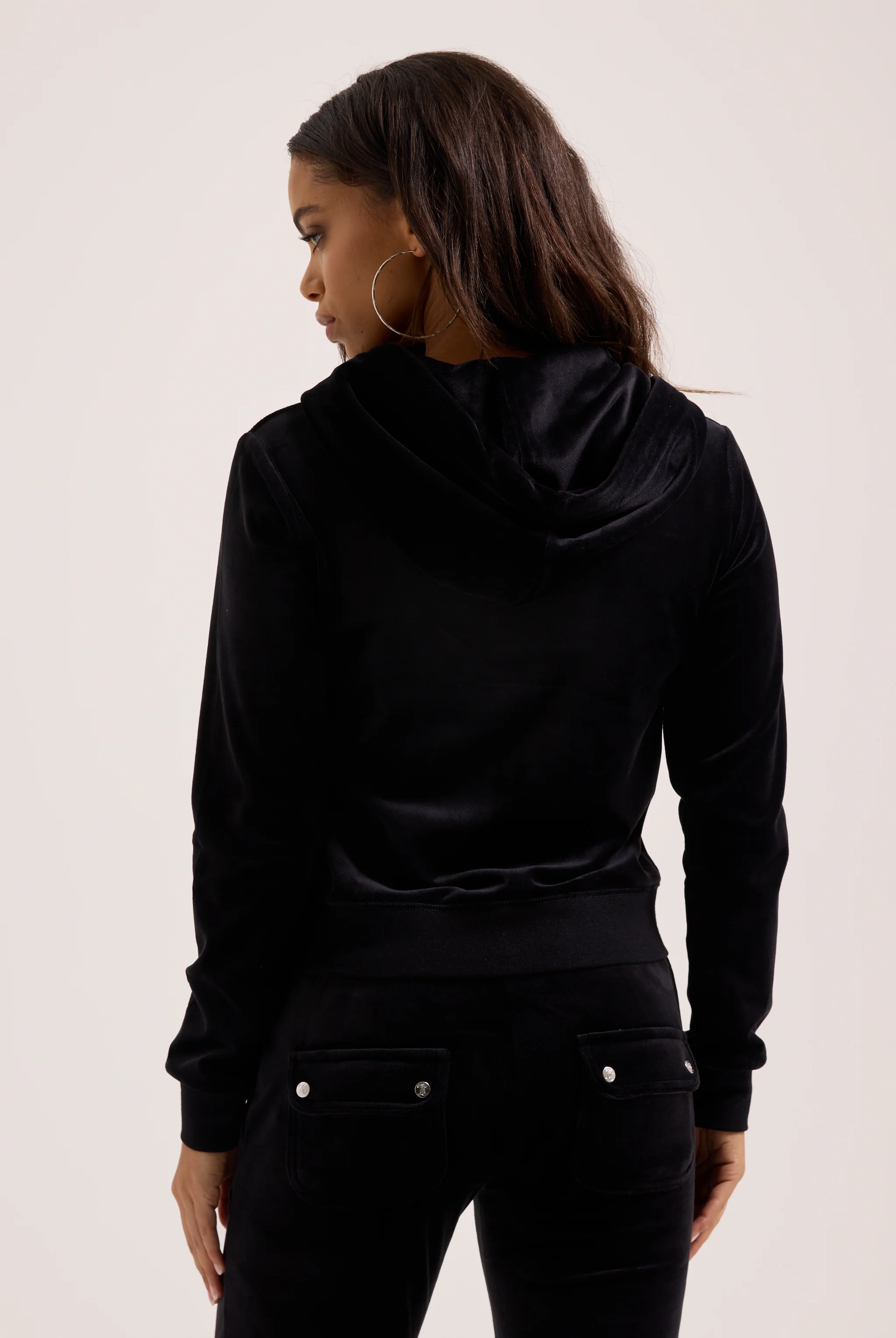 BLACK CLASSIC VELOUR DEL RAY POCKETED BOTTOMS - Image 6