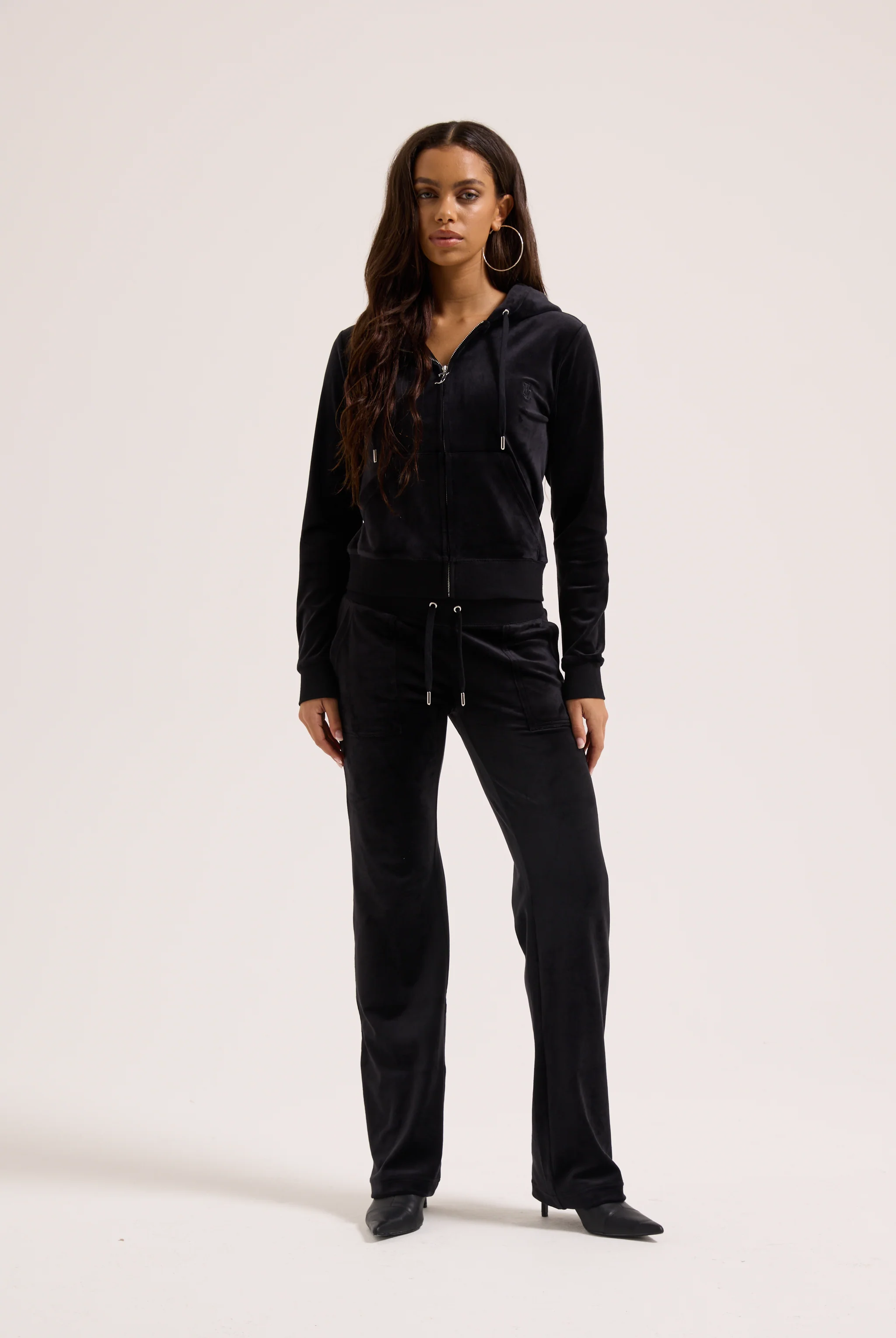 BLACK CLASSIC VELOUR DEL RAY POCKETED BOTTOMS - Image 7