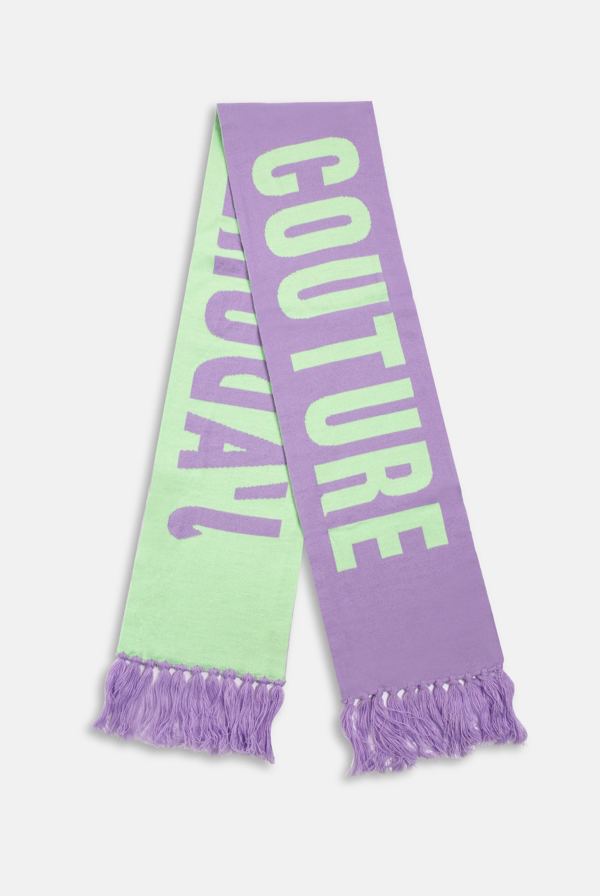 VIOLET TULIP / MINT CONTRAST FOOTBALL SCARF - Image 5