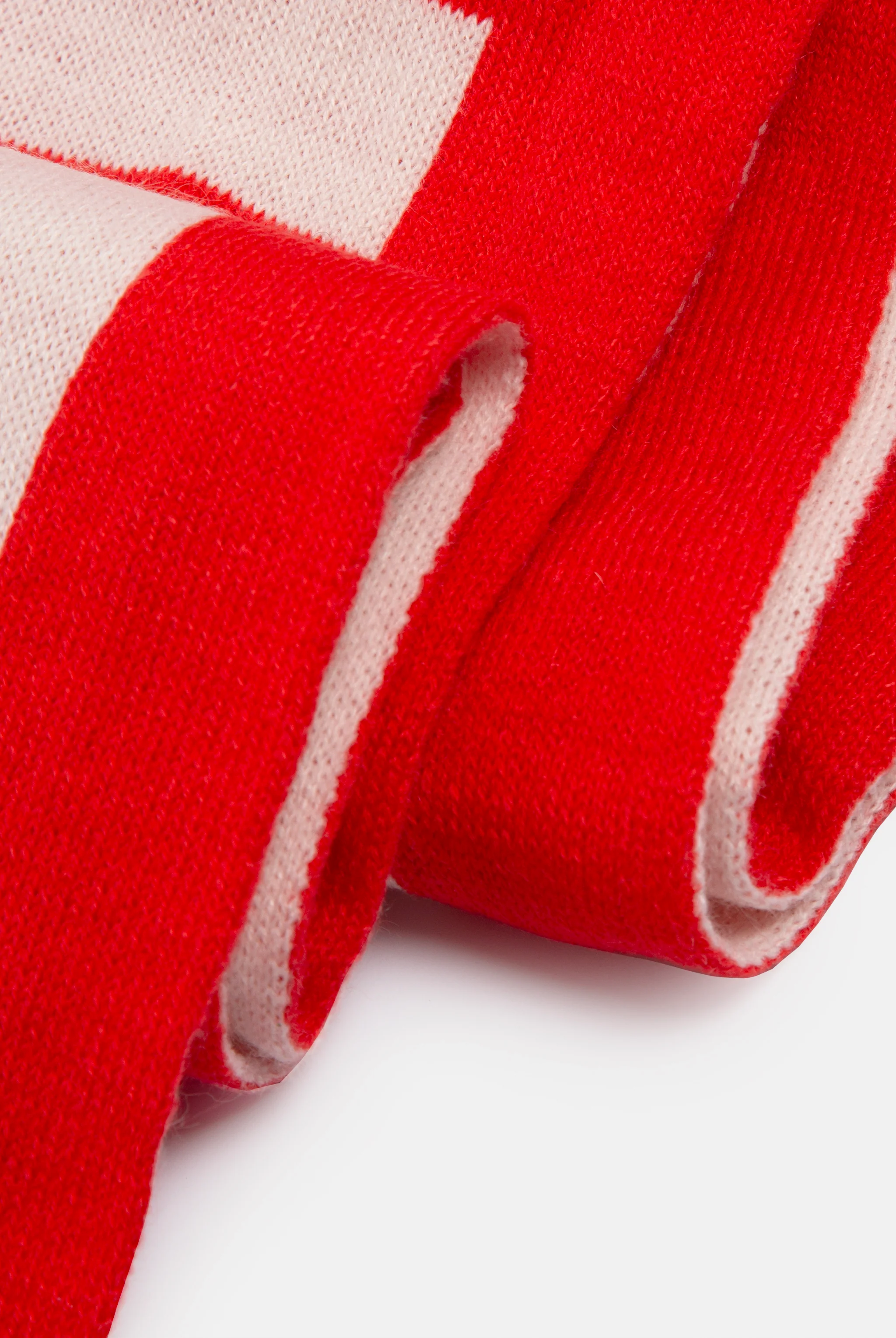 CREAM / CORAL CONTRAST FOOTBALL SCARF - Image 4