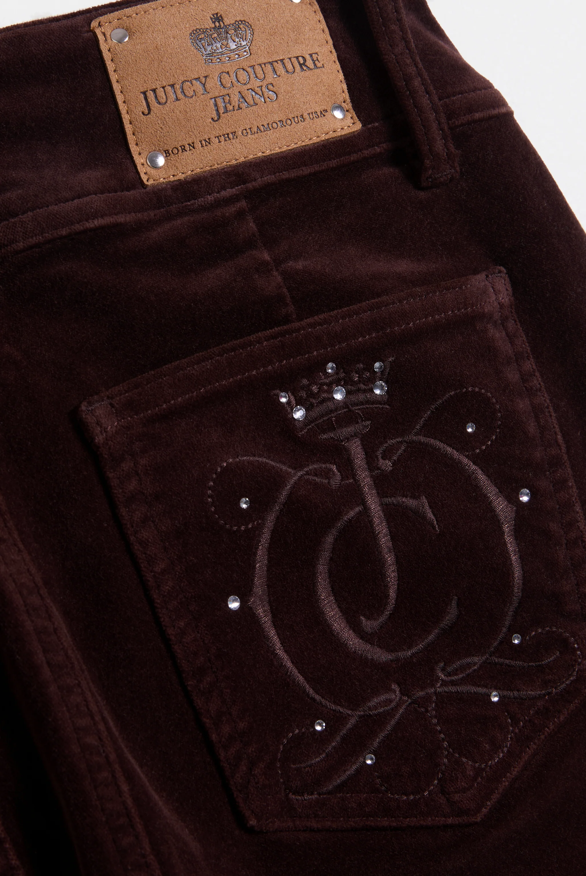 JAVA CREST VELOUR DENIM LOW RISE FLARE JEANS - Image 7