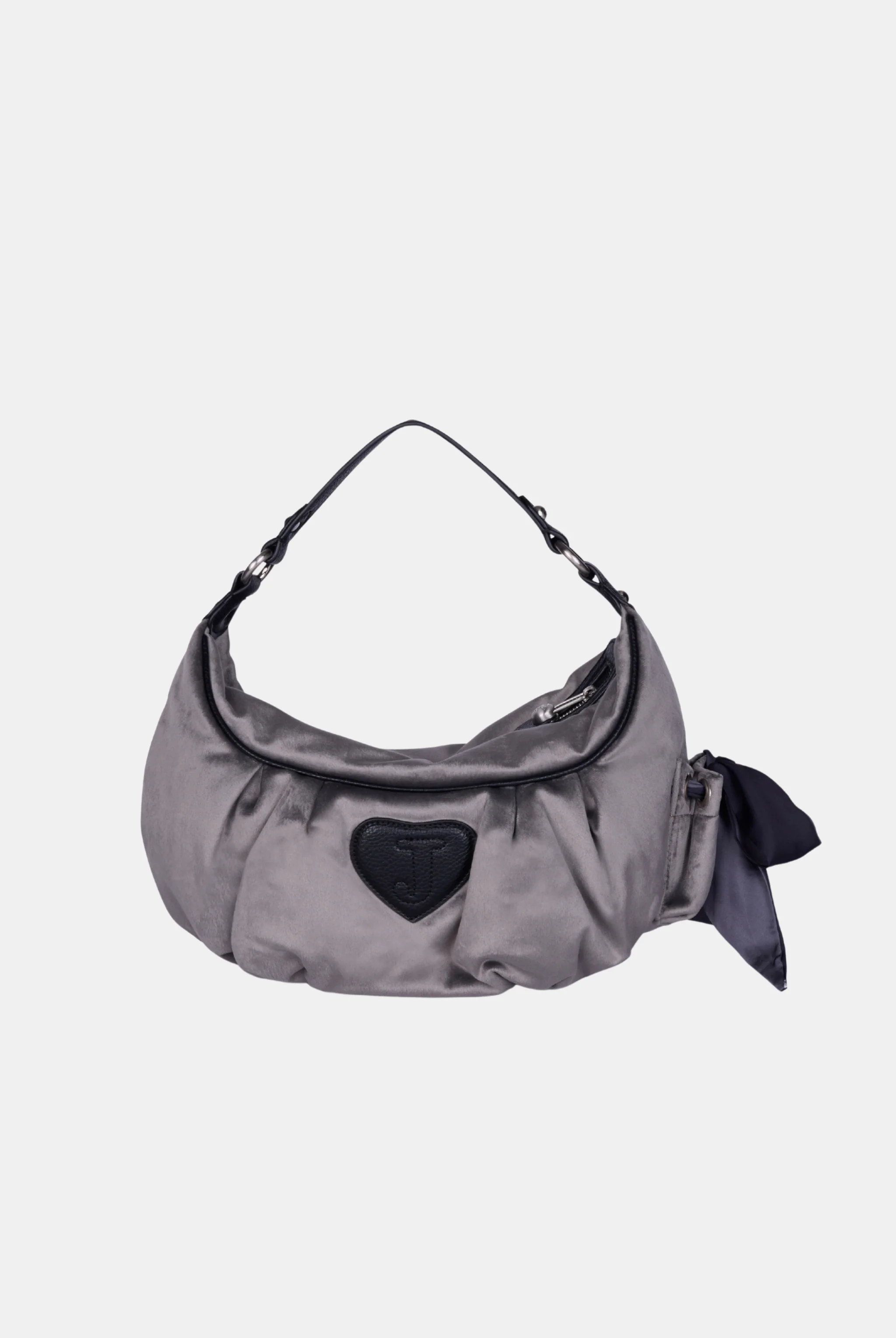 GREY CREST VELOUR HOBO BAG - Image 3