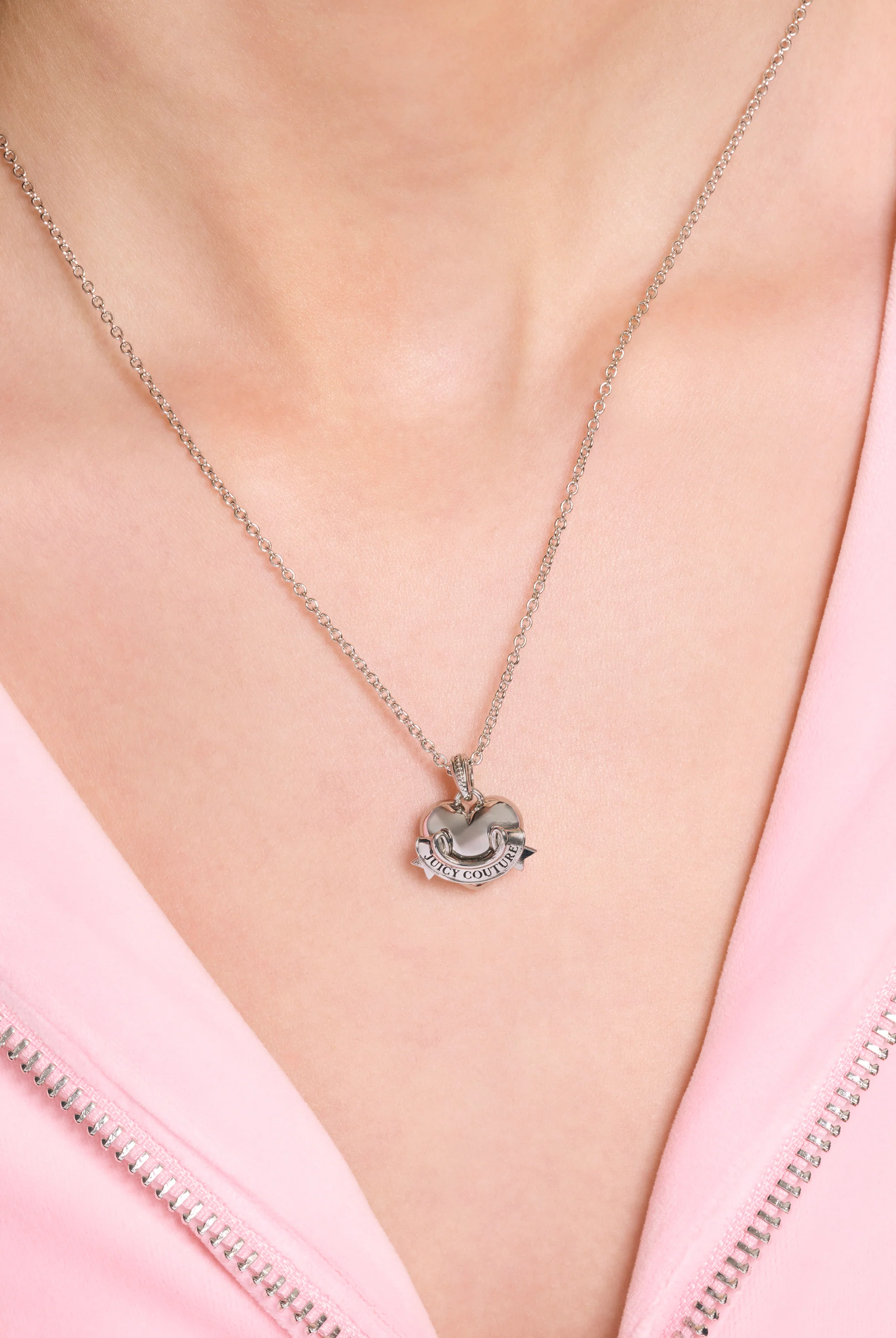 GOLD & SILVER TONE ICON HEART PENDANT NECKLACE