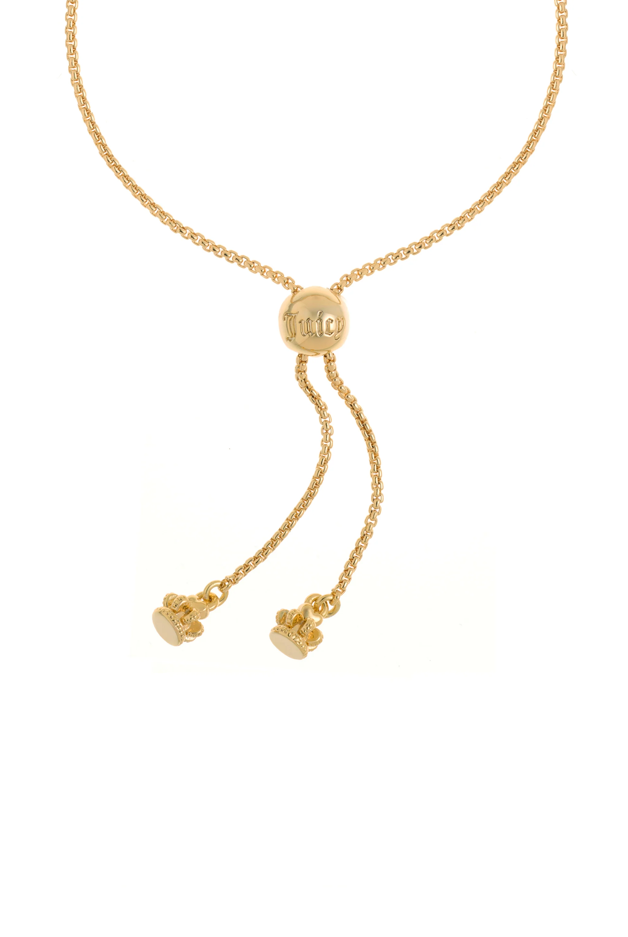 GOLD TONE CRYSTAL ICON CROWN ADJUSTABLE BRACELET - Image 5
