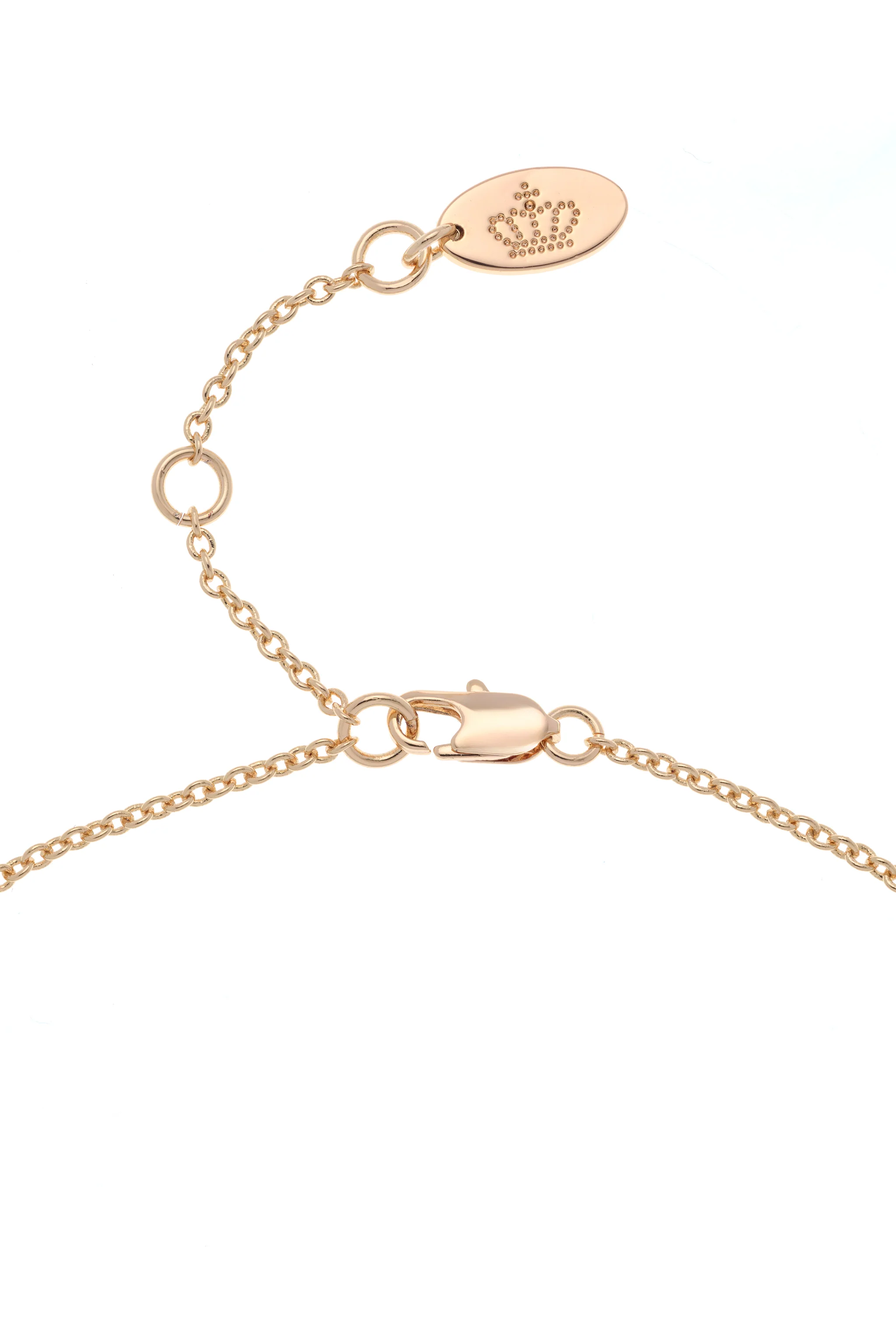 GOLD TONE CRYSTAL ICON HEART PENDANT NECKLACE - Image 5