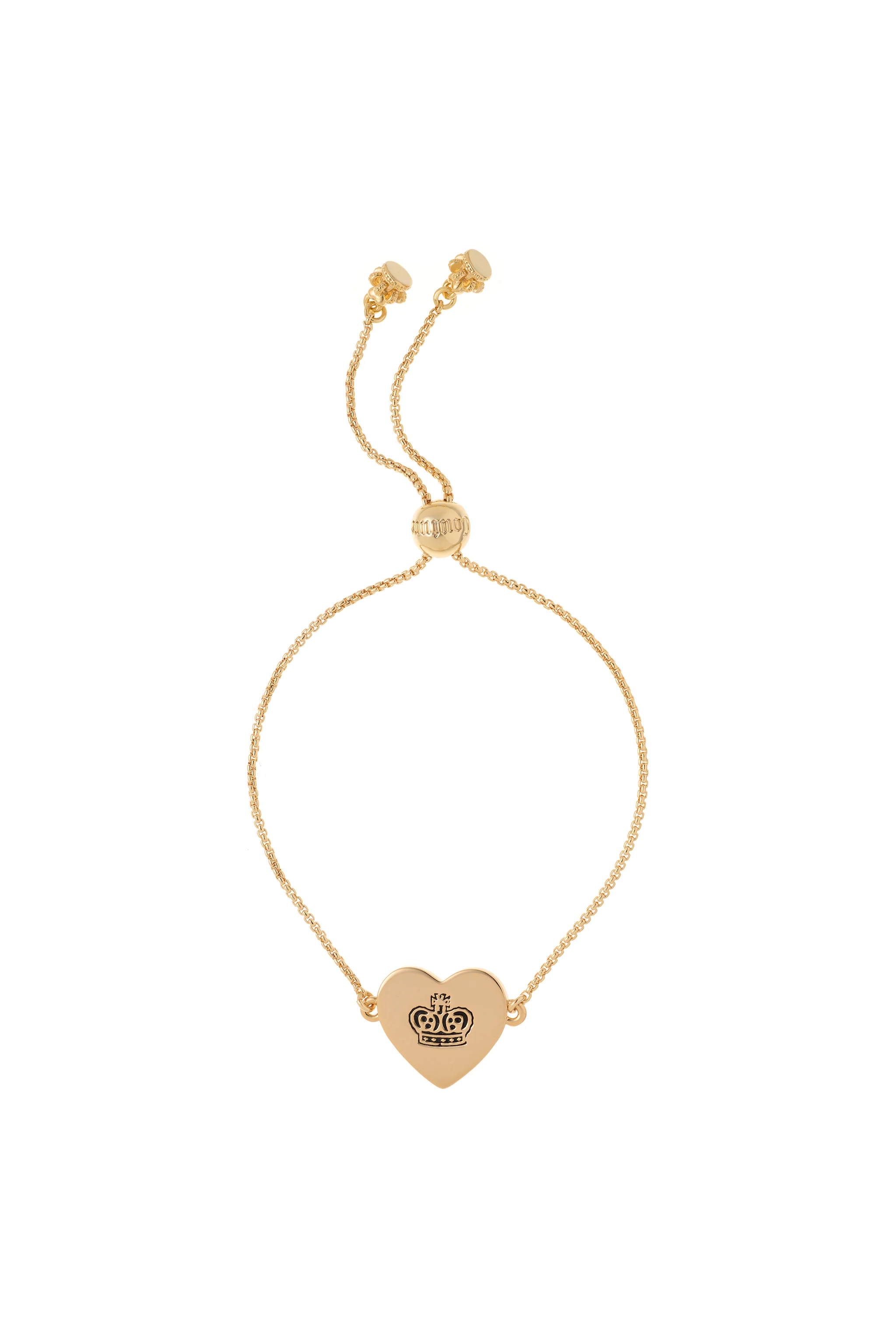 GOLD TONE JUICY COUTURE REVERSIBLE HEART ADJUSTABLE BRACELET - Image 2