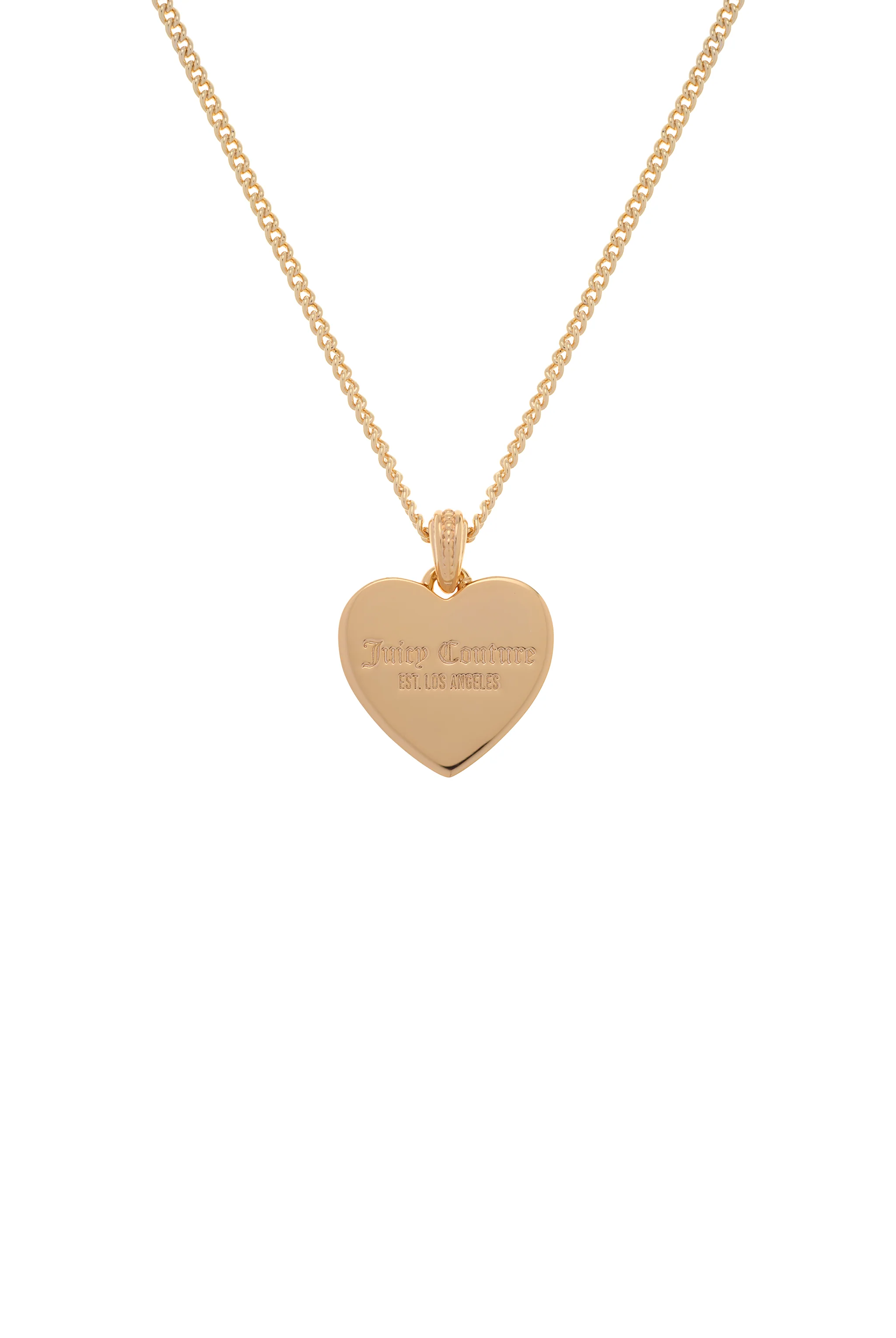 GOLD TONE JUICY COUTURE REVERSIBLE HEART PENDANT NECKLACE - Image 5