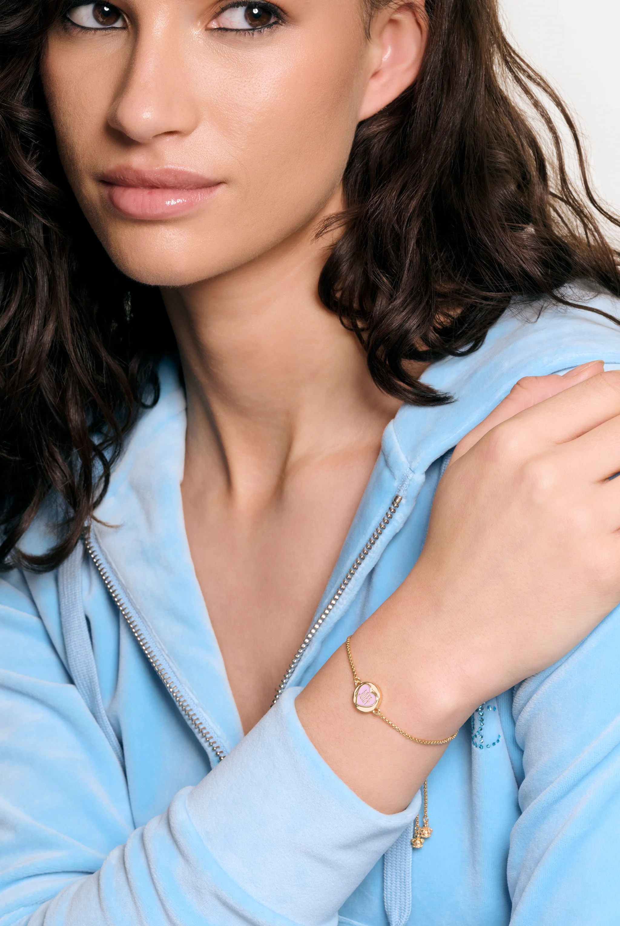 GOLD TONE LOVE JUICY REVERSIBLE ENAMEL ADJUSTABLE BRACELET - Image 3