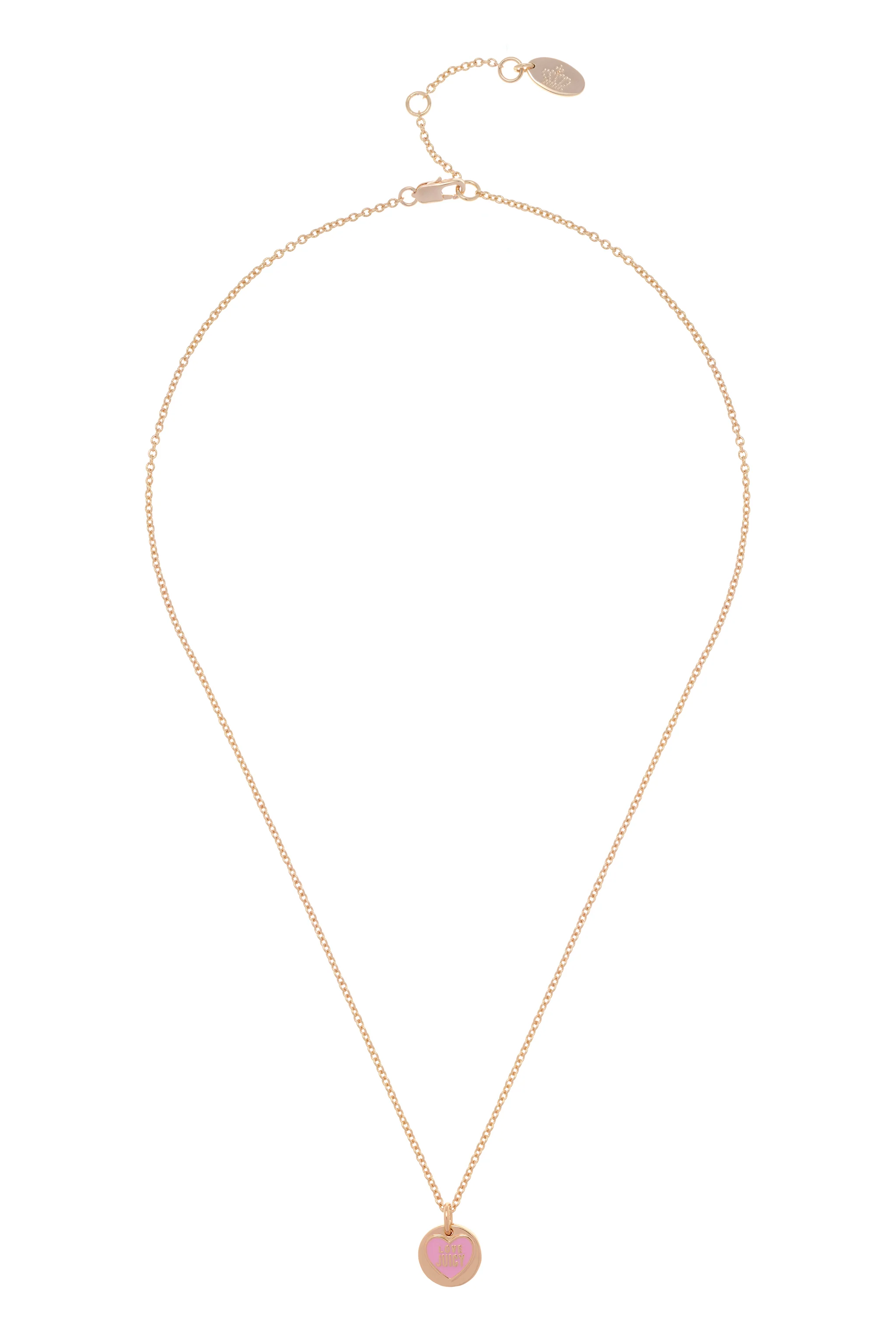 GOLD TONE LOVE JUICY REVERSIBLE ENAMEL PENDANT NECKLACE - Image 2