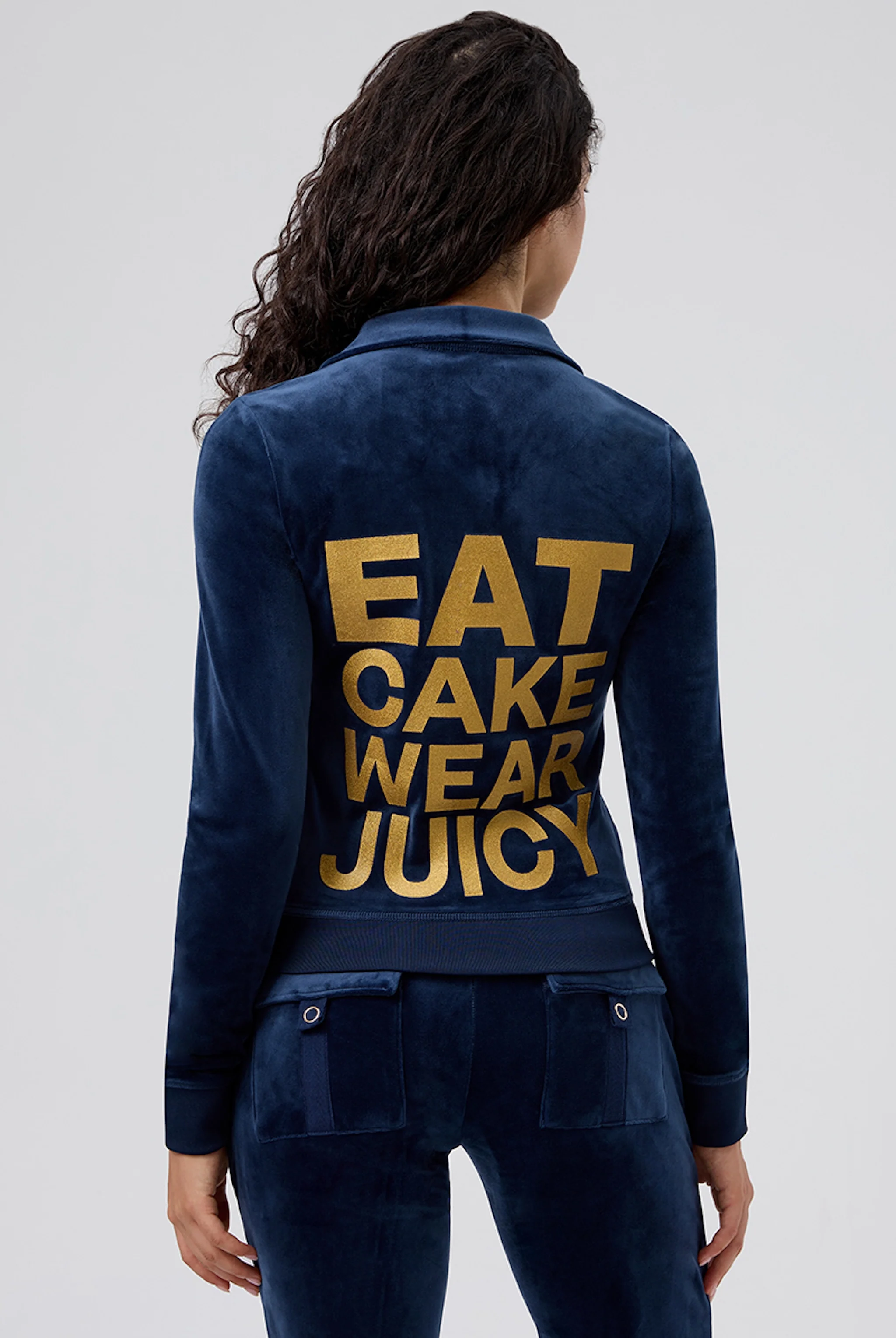 REGAL BLUE HERITAGE EAT CAKE VELOUR TRACK JACKET - Image 3