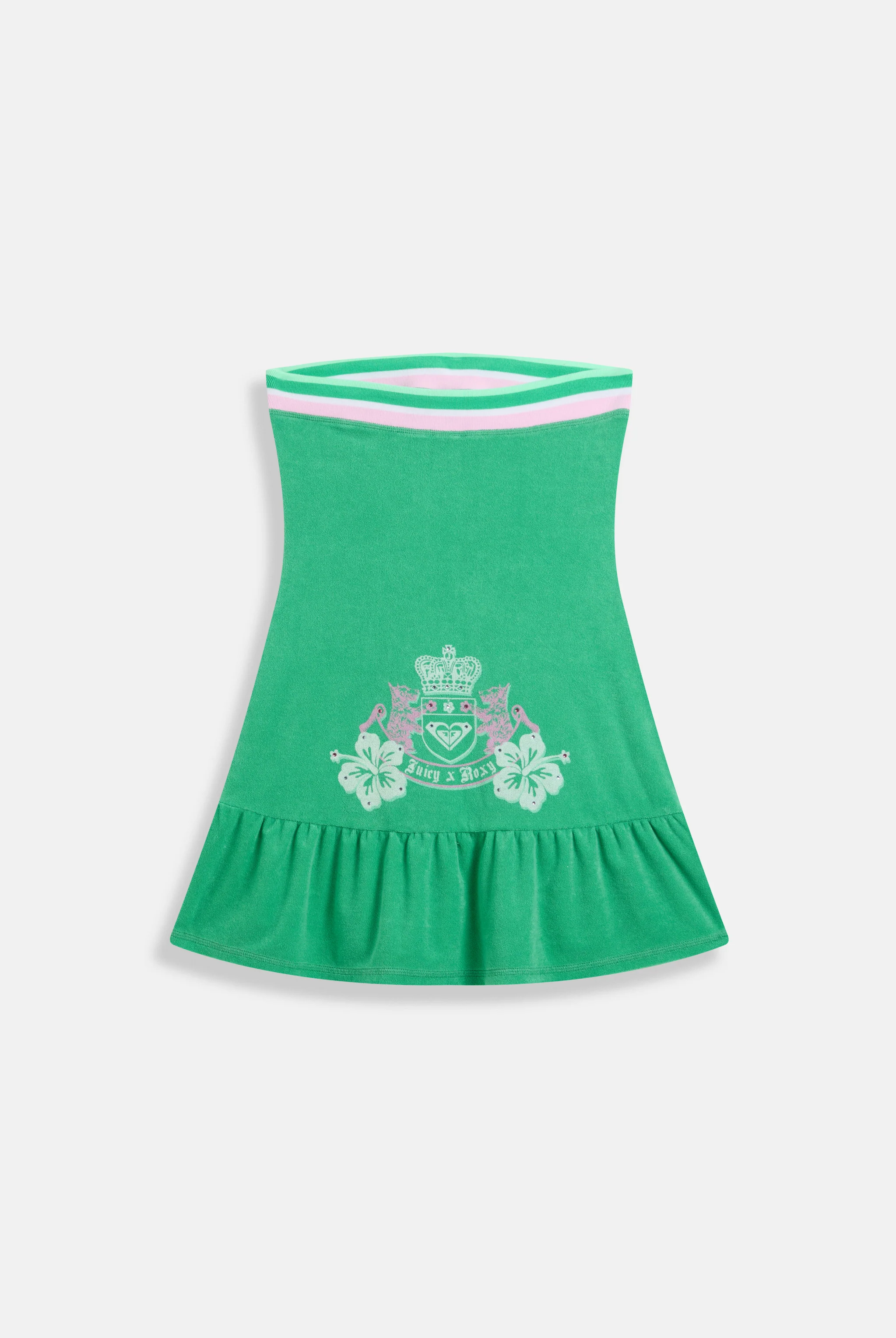 ISLAND GREEN ROXY x JUICY COUTURE TERRY TOWELLING PEPLUM DRESS - Image 11