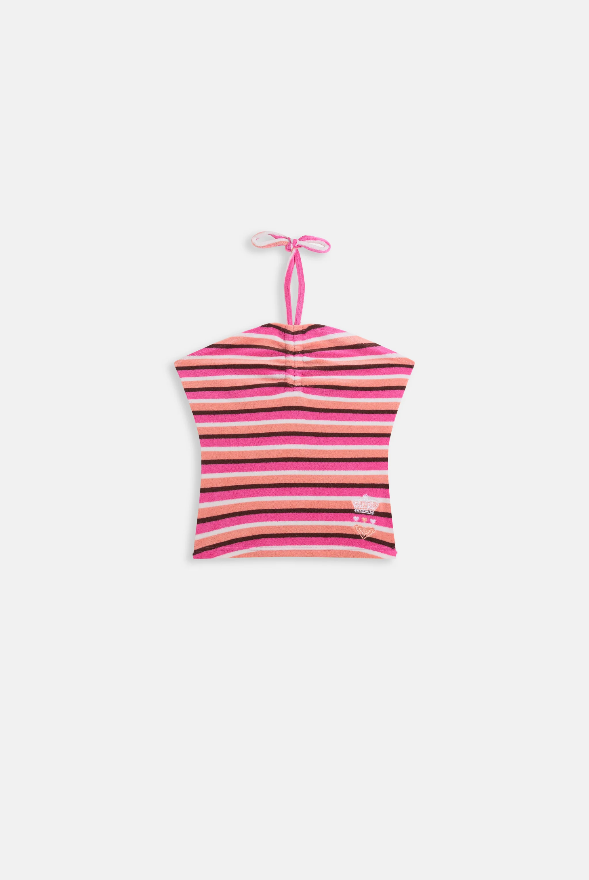 STRIPE ROXY x JUICY COUTURE TERRY TOWELLING HALTER TOP - Image 3