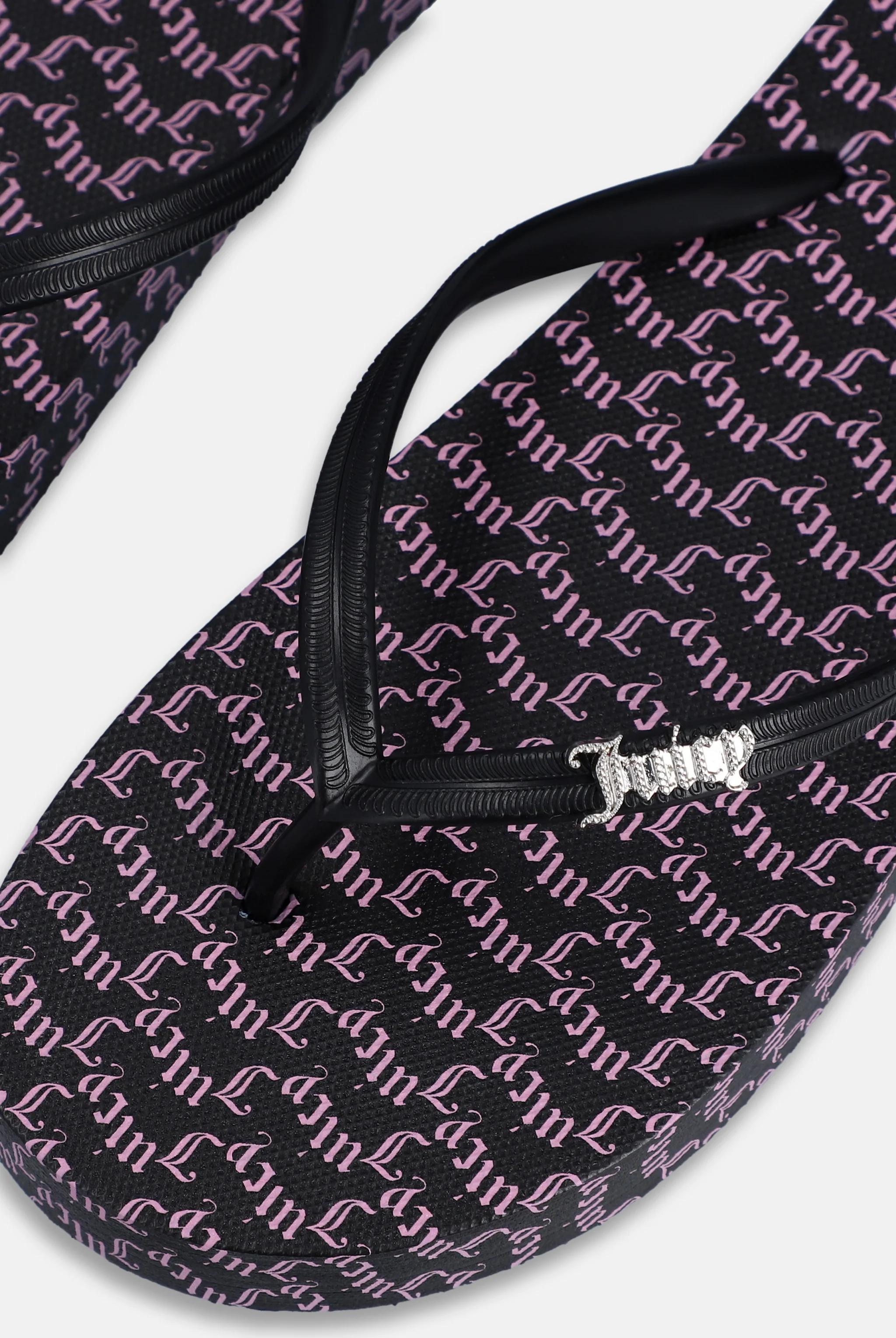 BLACK JUICY LOGO PRINT FLIP FLOP - Image 5