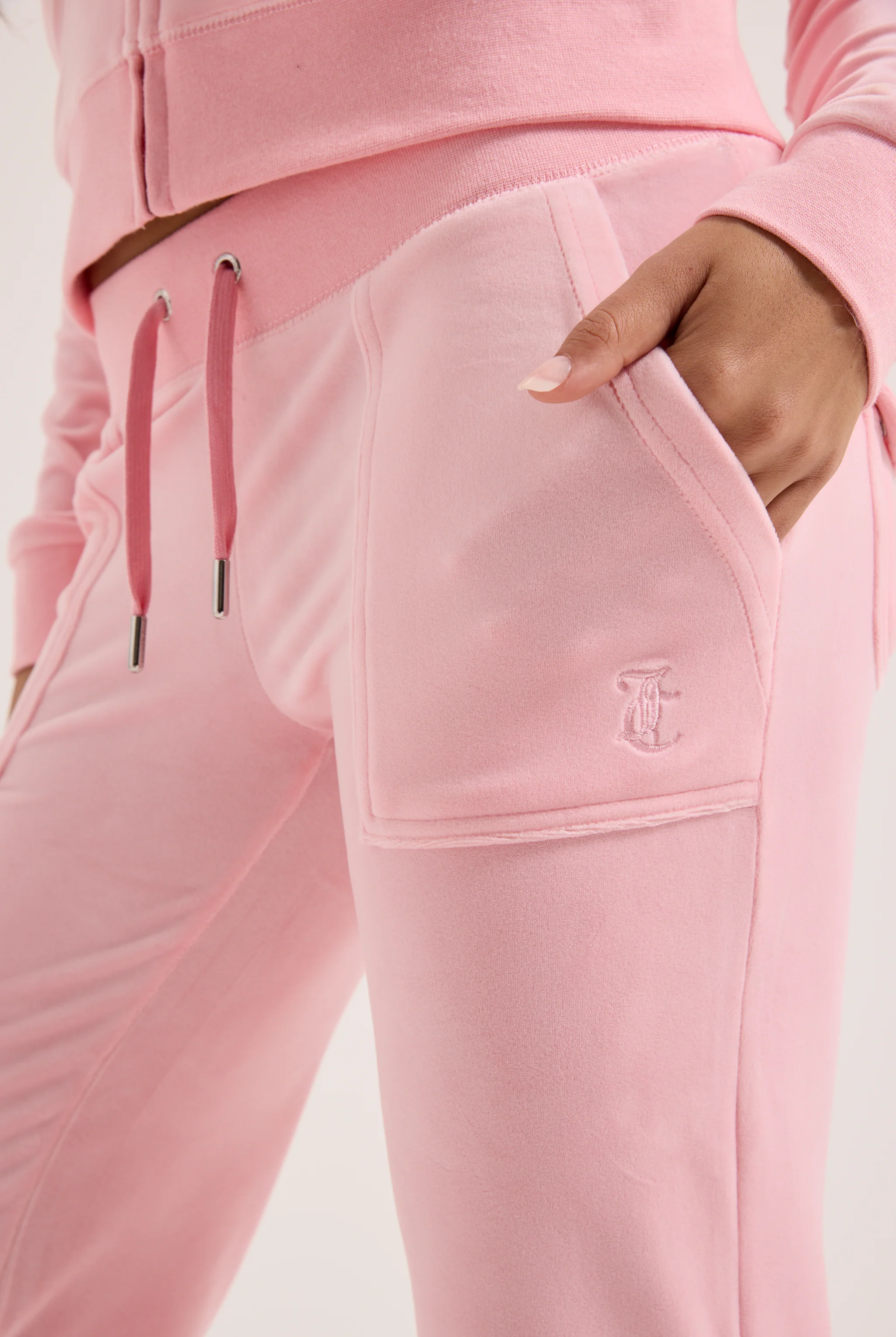 JUICY PINK LOW RISE FLARE CLASSIC VELOUR TRACK PANT - Image 7