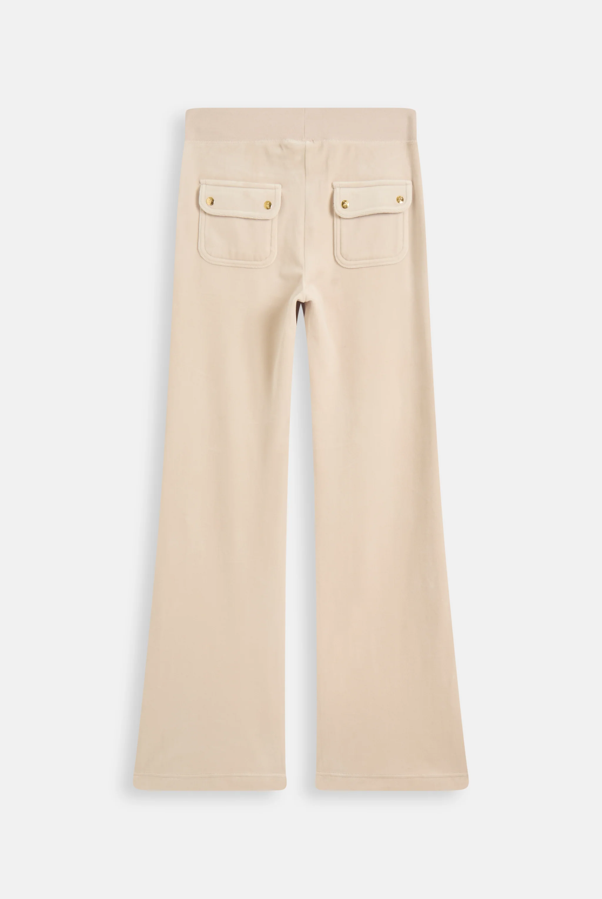 BRAZILIAN SAND / GOLD LOW RISE FLARE CLASSIC VELOUR TRACK PANT - Image 6