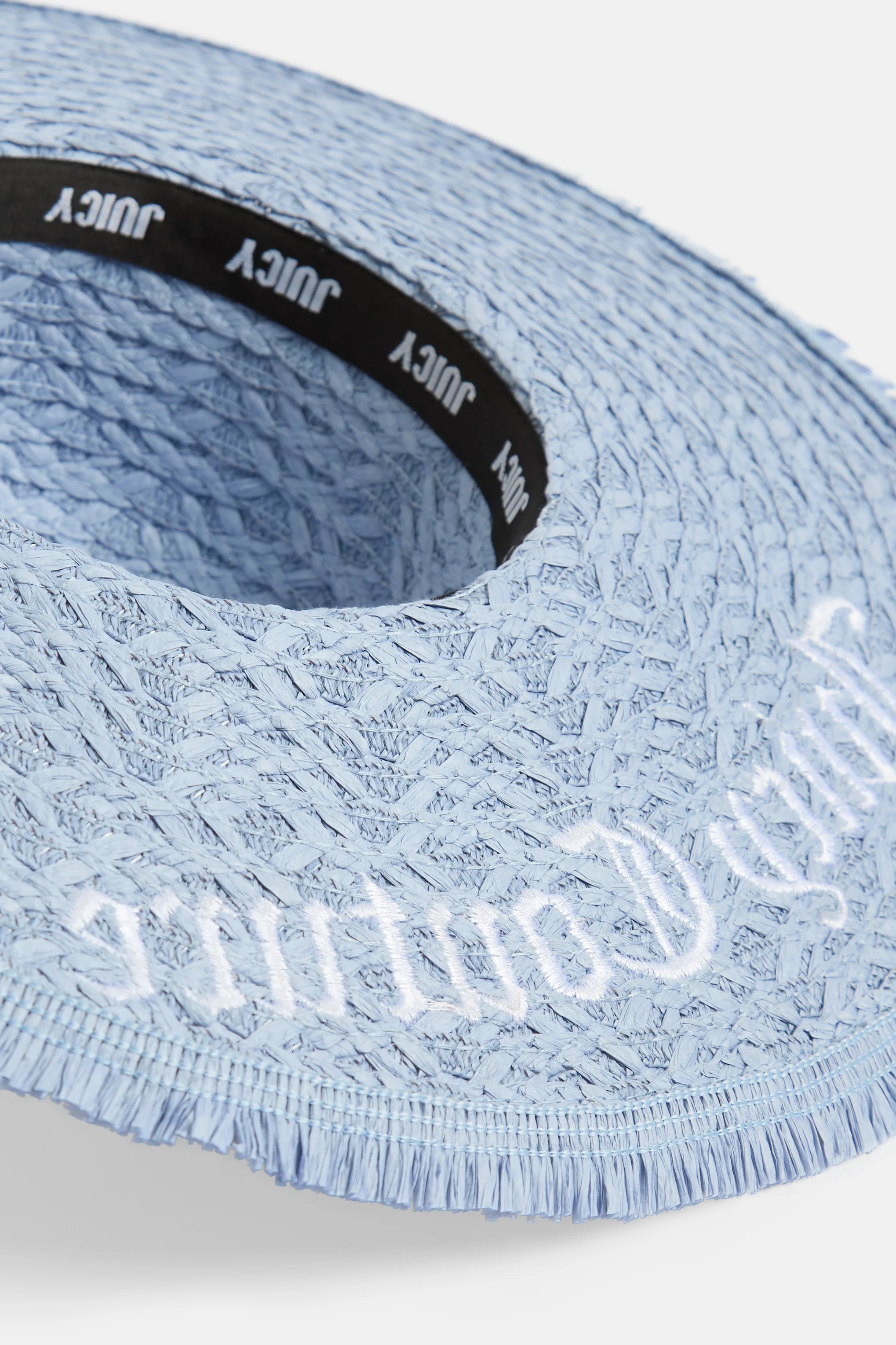 POWDER BLUE OVERSIZED STRAW HAT - Image 3