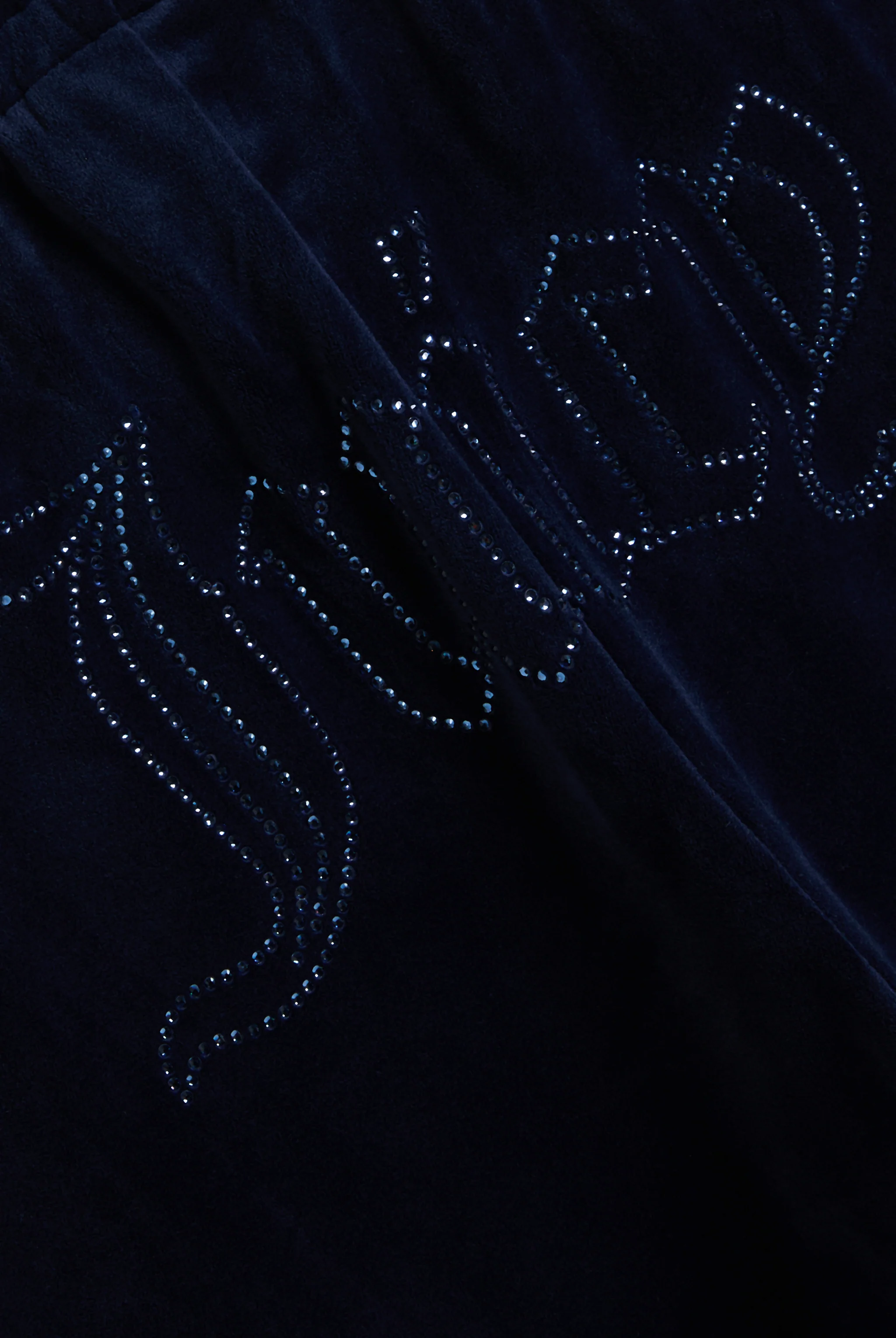 NIGHT SKY VELOUR OUTLINE DIAMANTÉ TRACKSUIT BOTTOM - Image 7