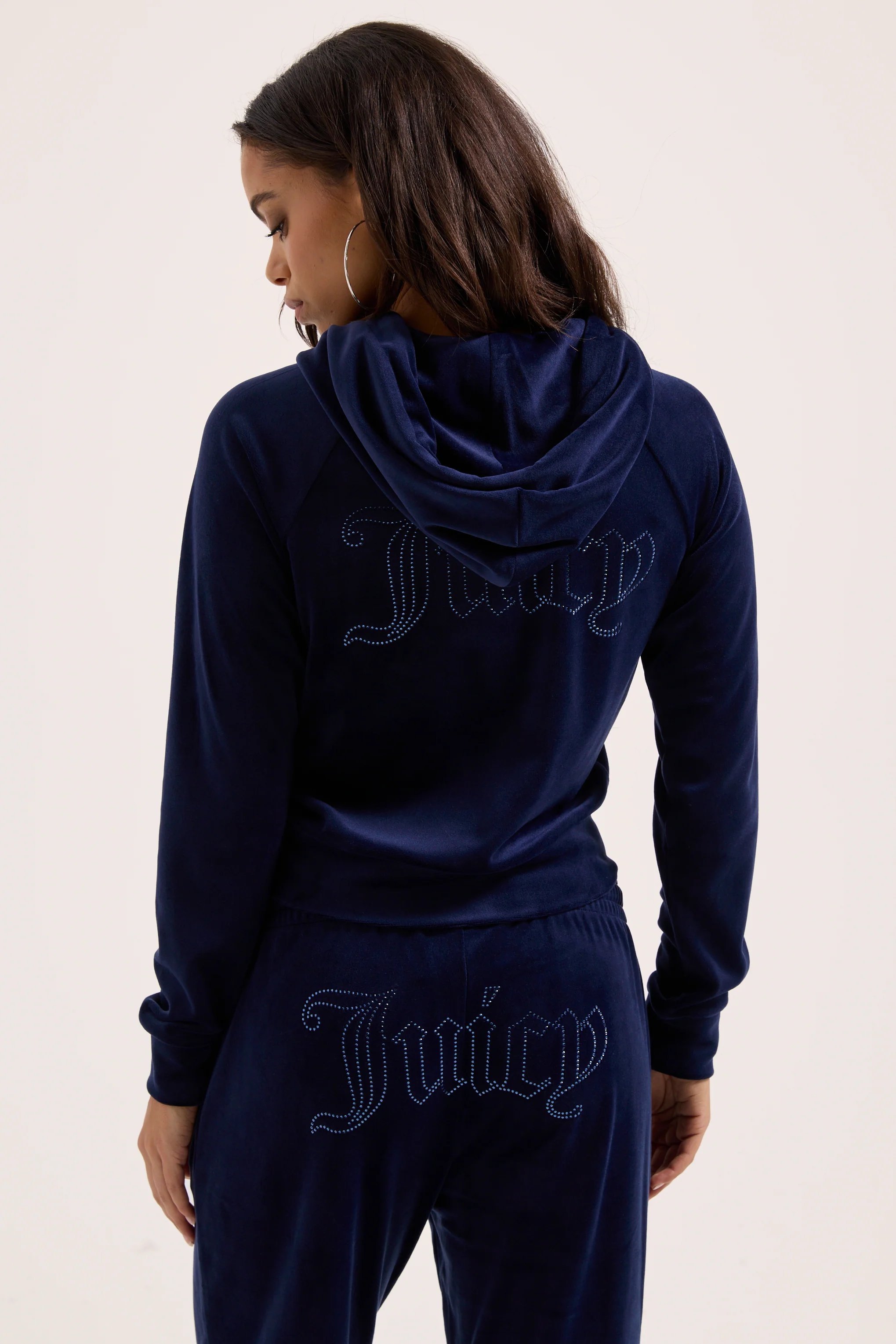 NIGHT SKY VELOUR OUTLINE DIAMANTÉ TRACKSUIT BOTTOM - Image 8