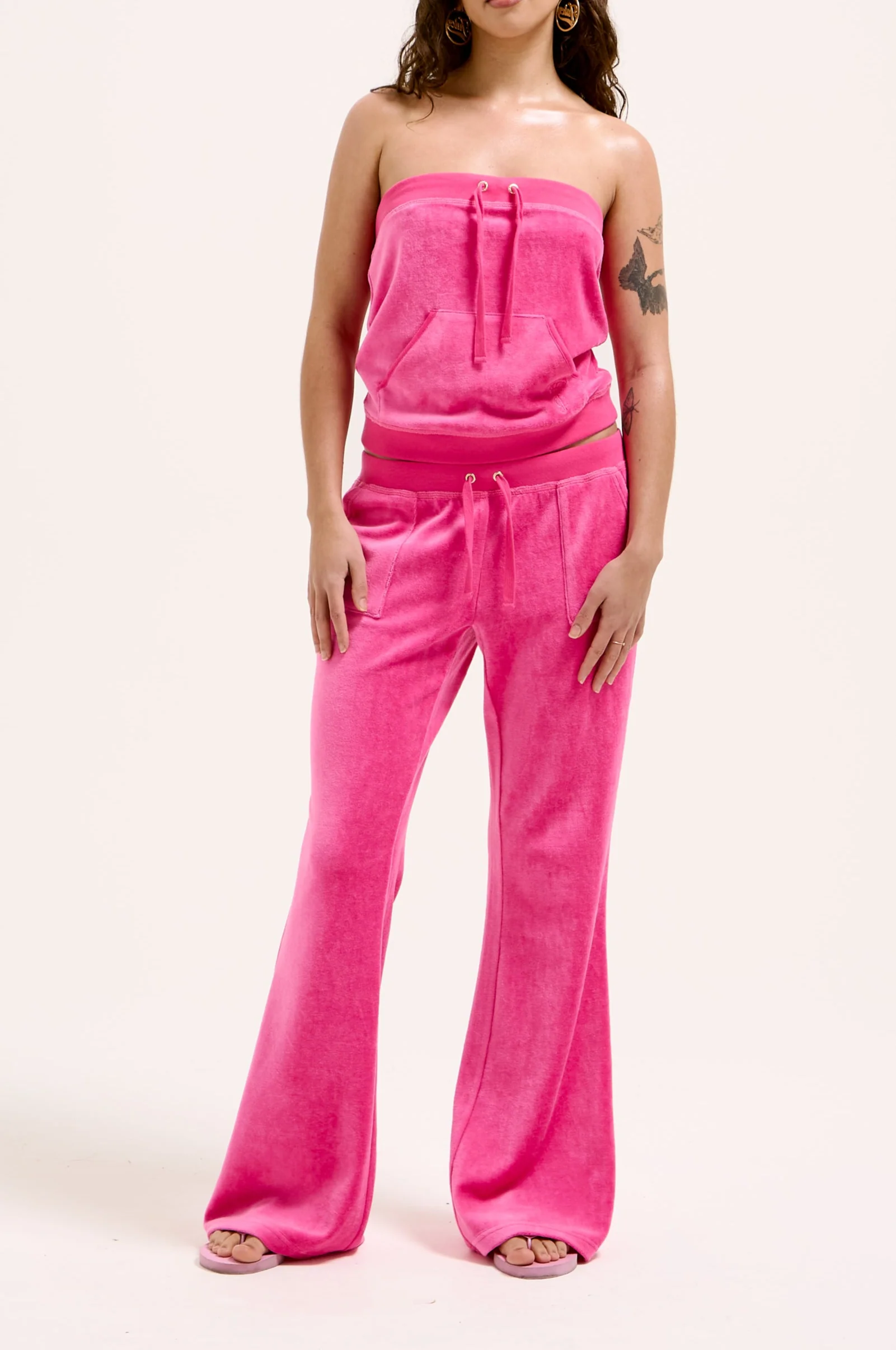 NOSTALGIA PINK BAMBOO VELOUR HERITAGE TUBE TOP - Image 4