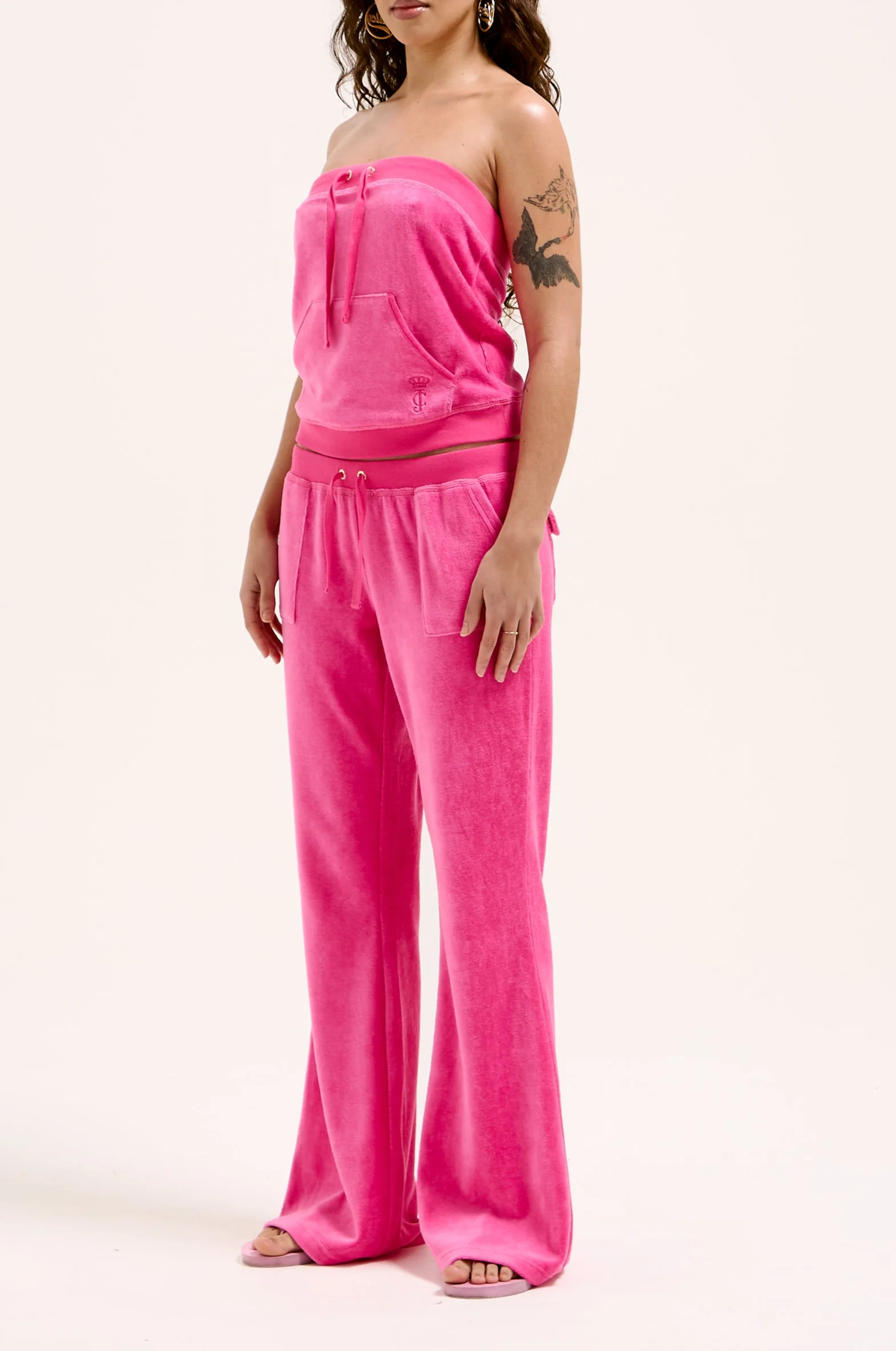 NOSTALGIA PINK BAMBOO VELOUR HERITAGE TUBE TOP - Image 7
