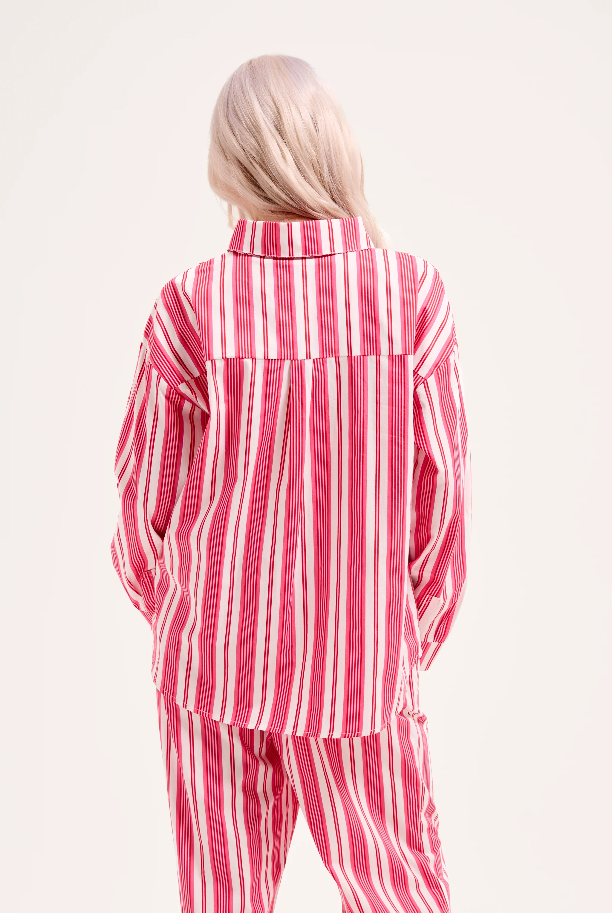 PINK STRIPE OVERSIZED SLEEP SHIRT - Image 7
