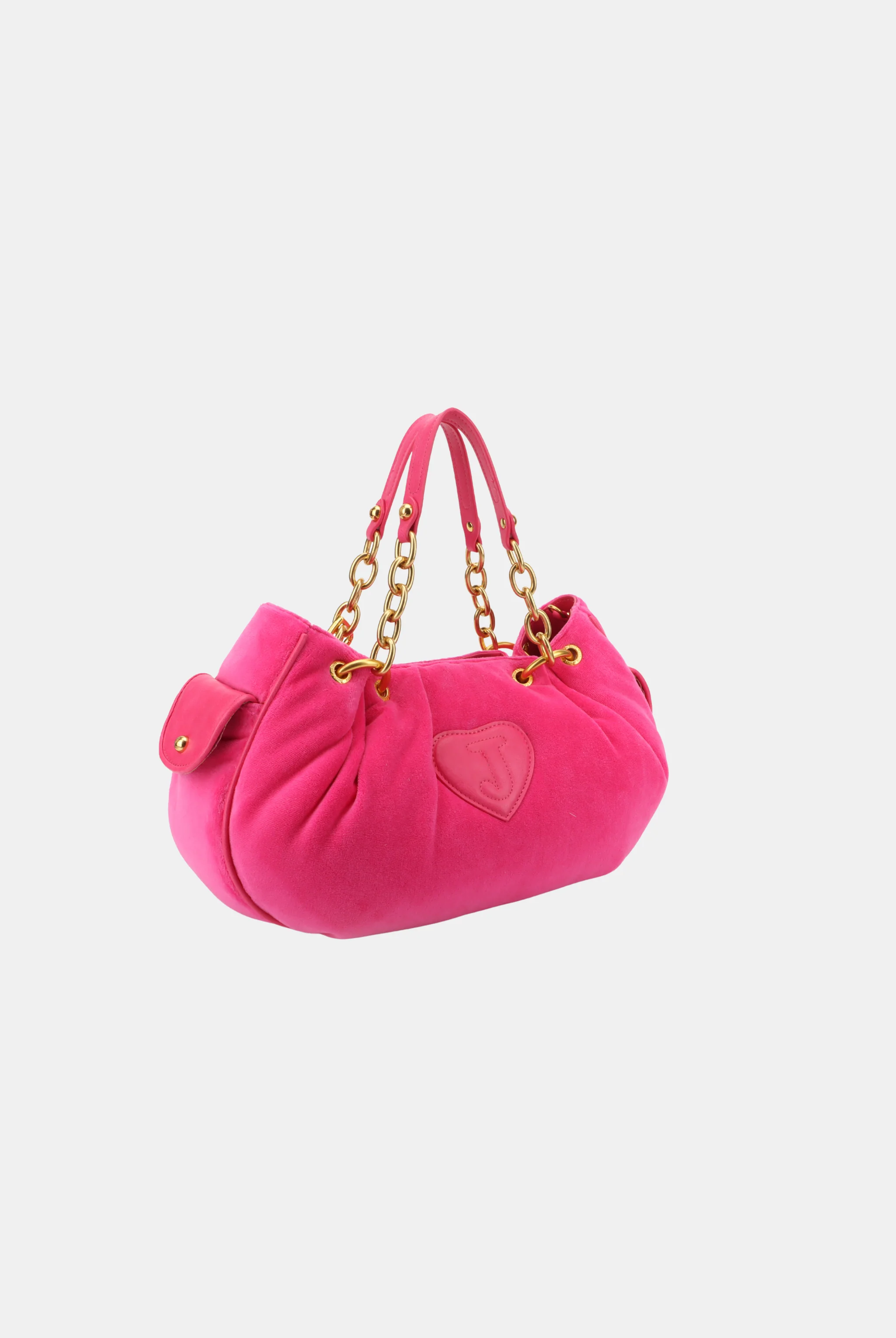 PINK YARROW CHAIN HANDLE DAYDREAMER CREST VELOUR BAG - Image 5