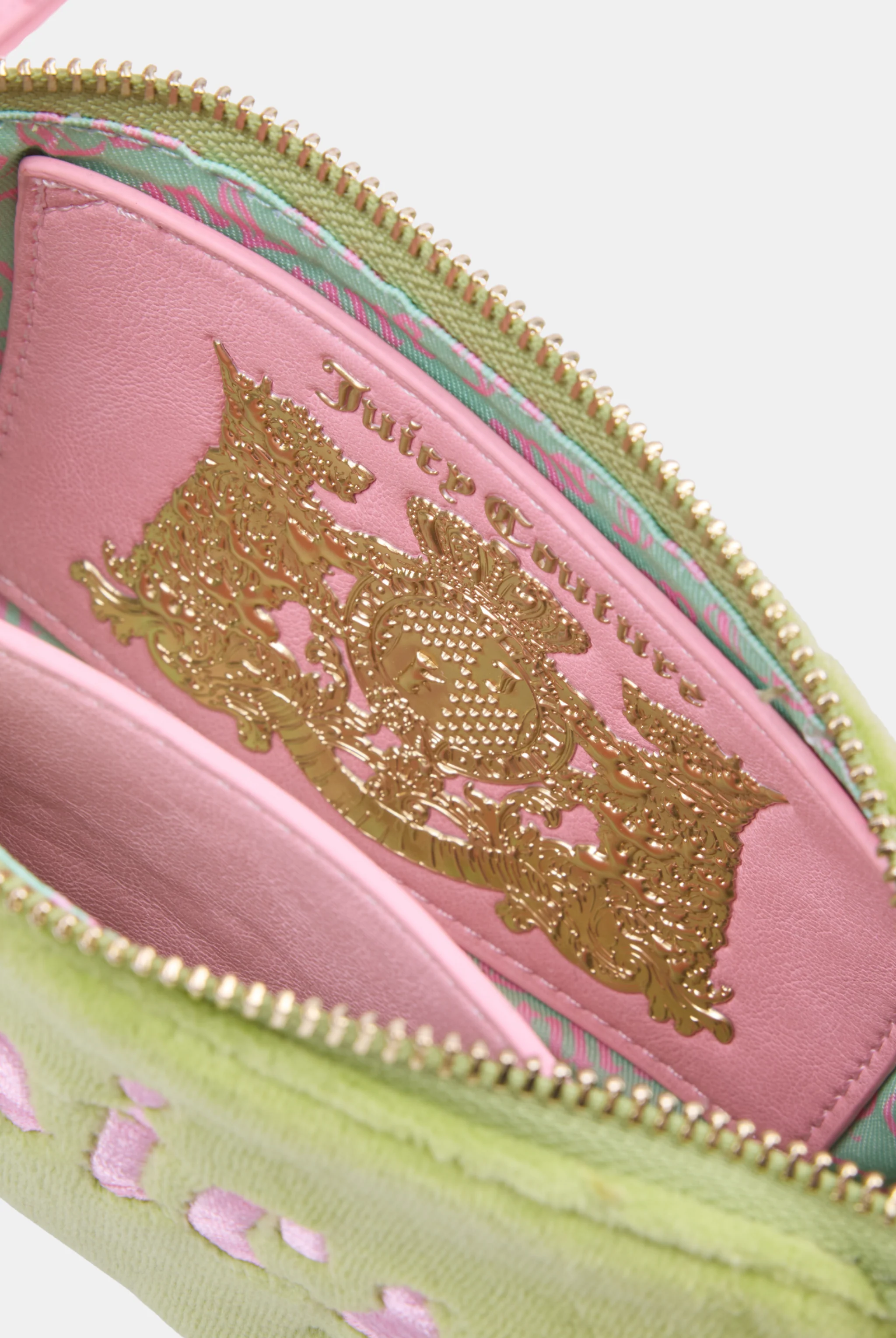 PISTACHIO GREEN & PINK VELOUR MINI HANDBAG - Image 4